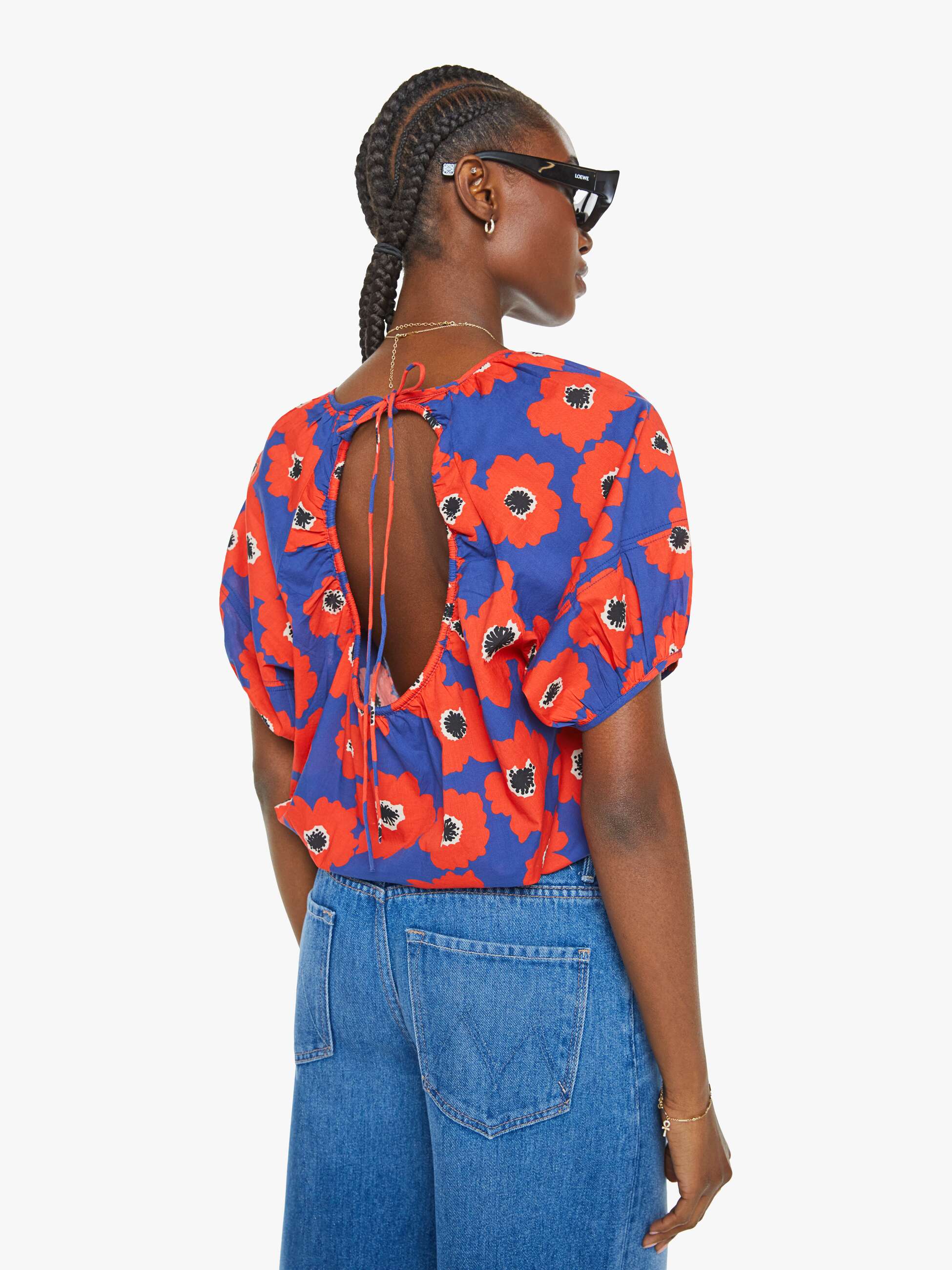 Mo2702 Poppy Tie Back Top