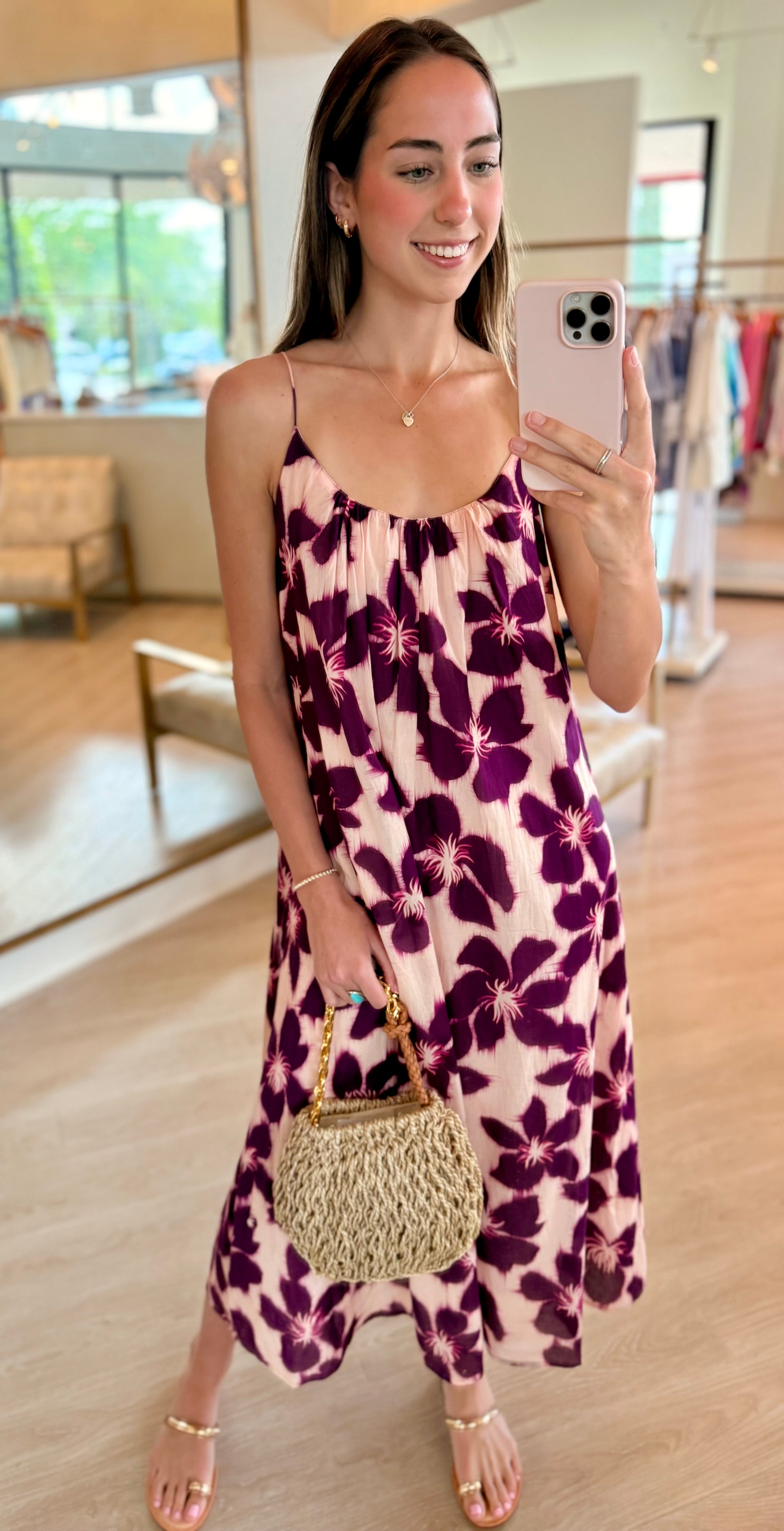 Vealexa Berry Floral Maxi Dress