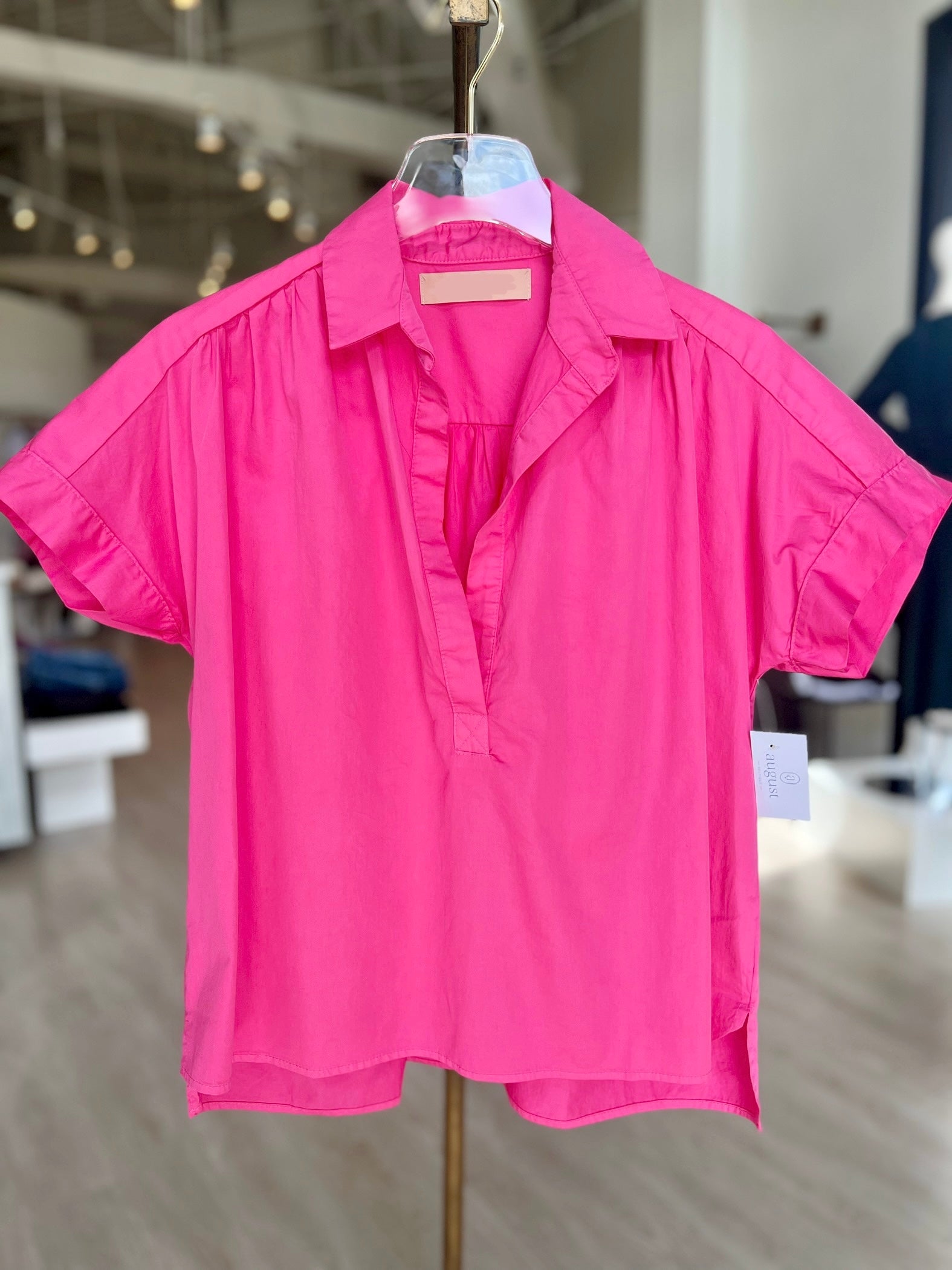 Ca580 Poplin Top - Pink