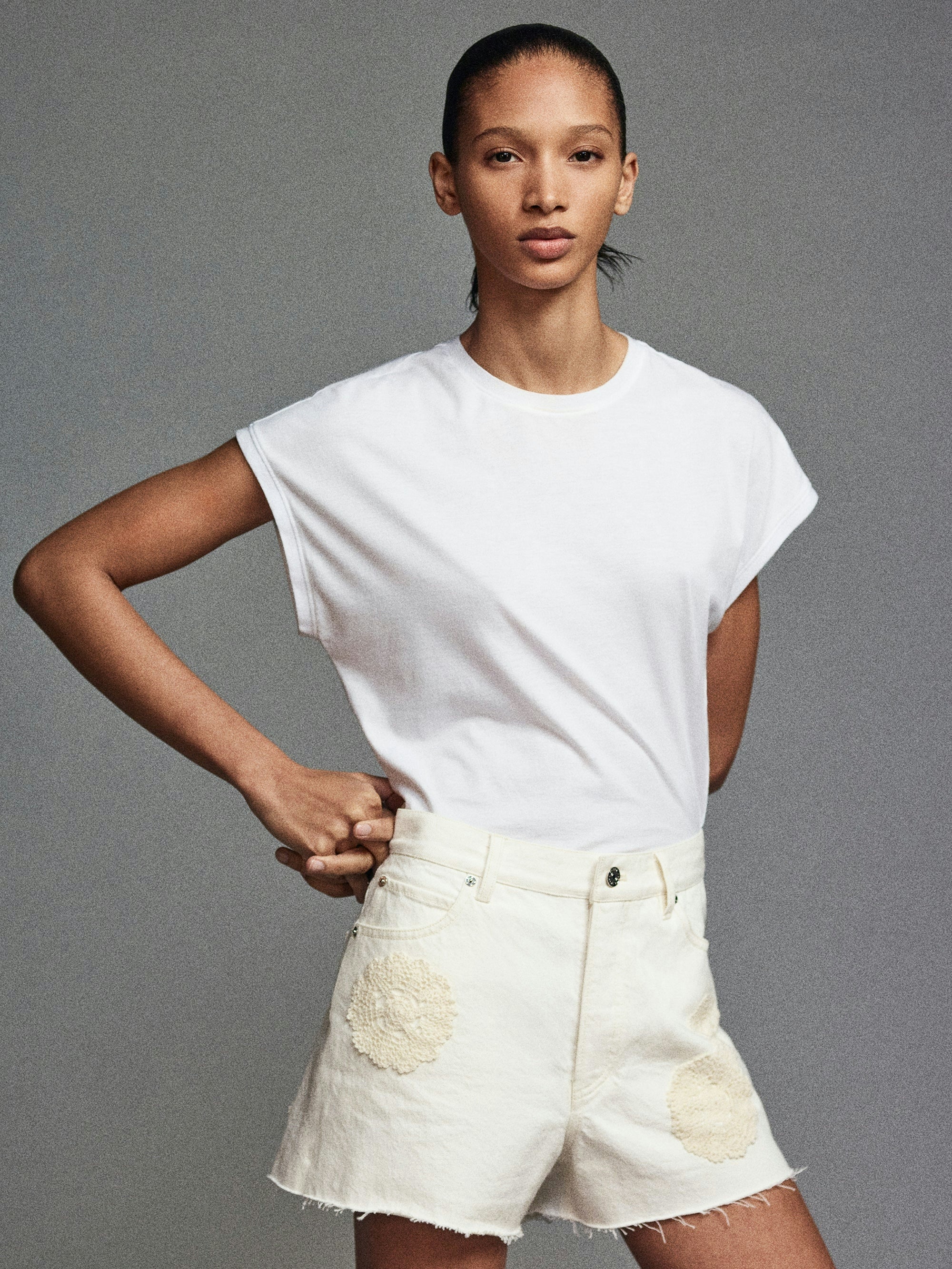 Fr4001 Crochet Dare Short - Cream