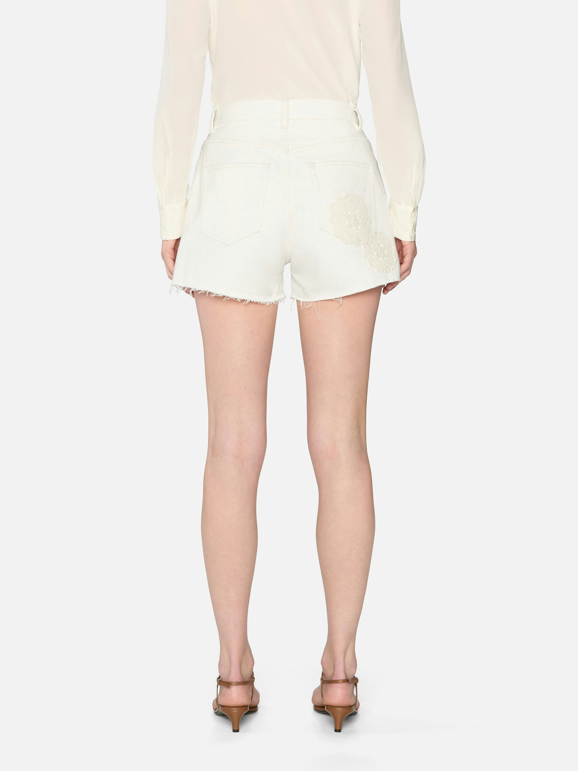 Fr4001 Crochet Dare Short - Cream