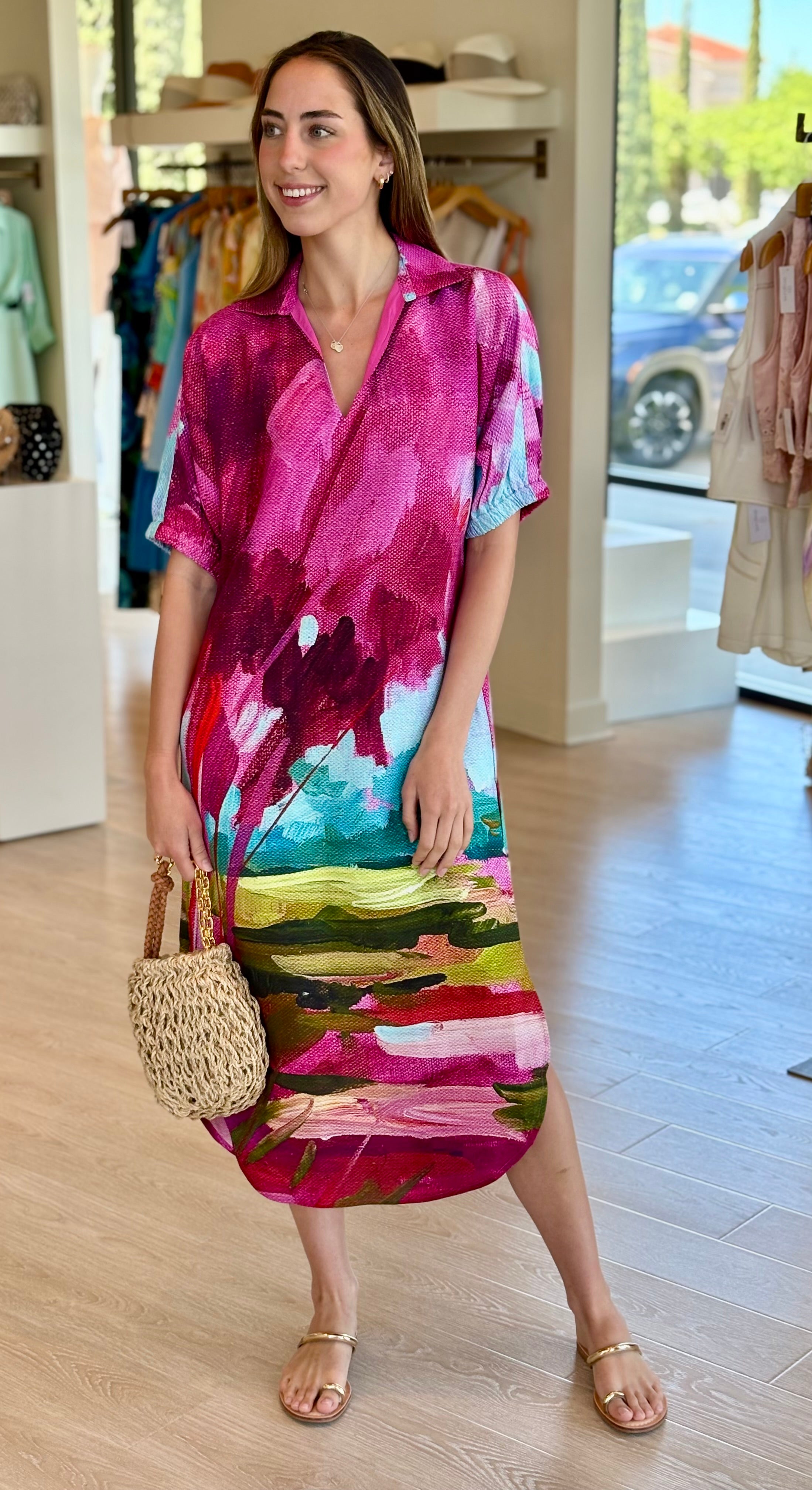 Em267 Sunset Caftan Dress