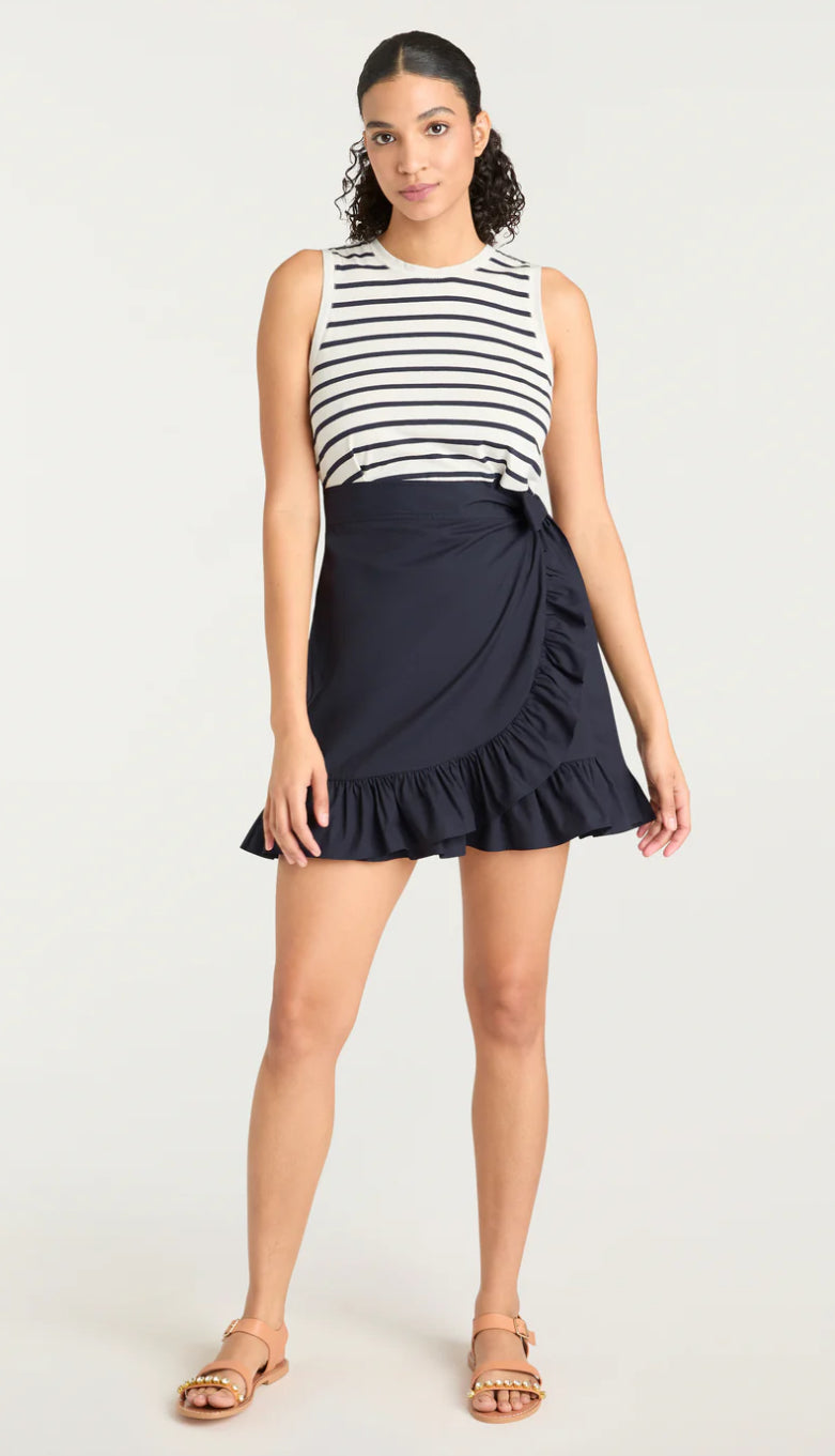 Cizd29667 Stripe Wrap Dress
