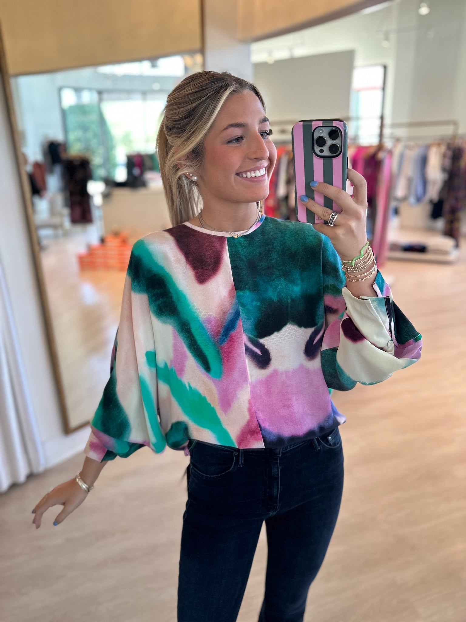 Materesa Silk Watercolor Top