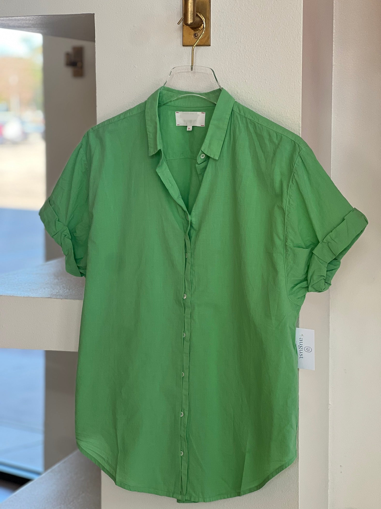 Xix5ctp Mint Poplin Top