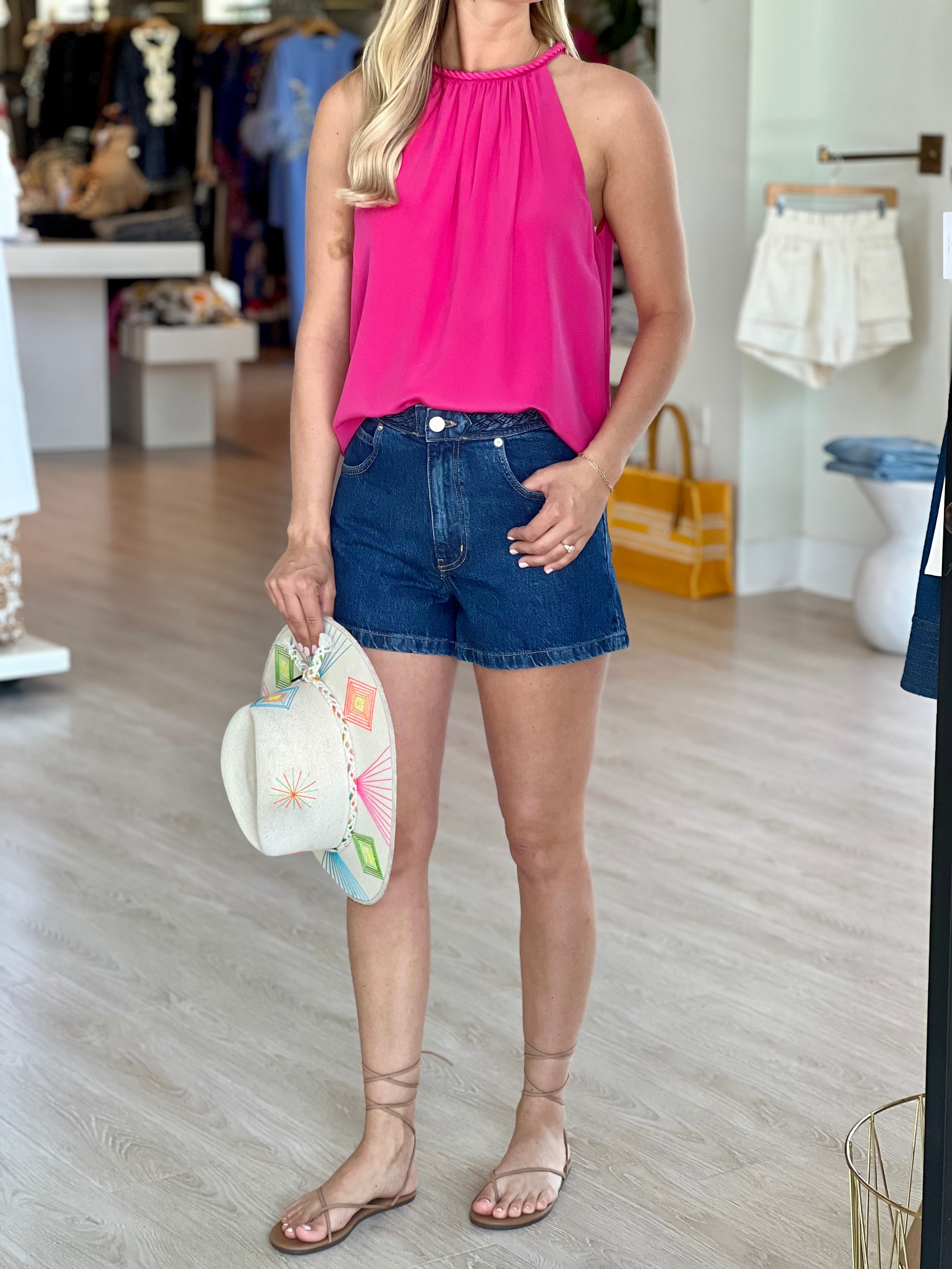 Ma1y10 Marie Oliver Rose High Neck Top