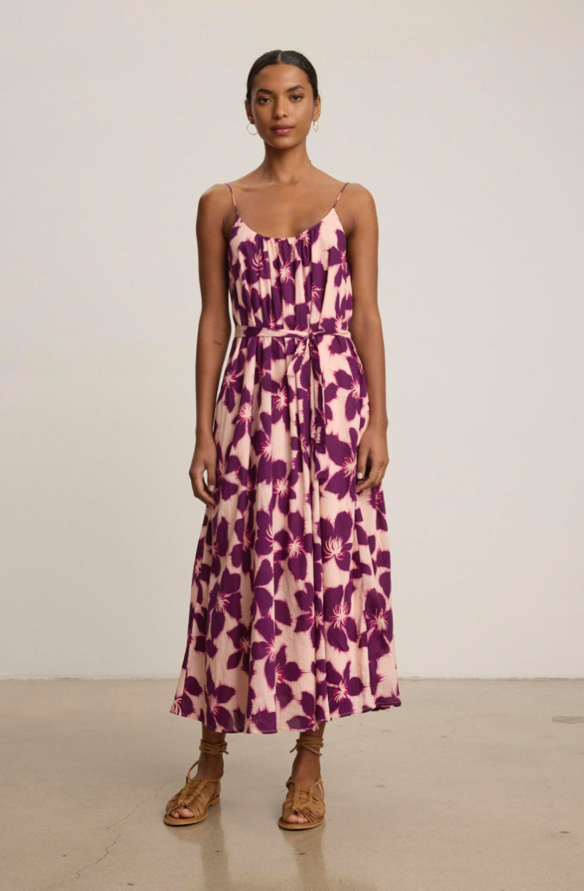 Vealexa Berry Floral Maxi Dress