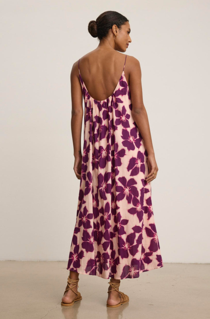 Vealexa Berry Floral Maxi Dress