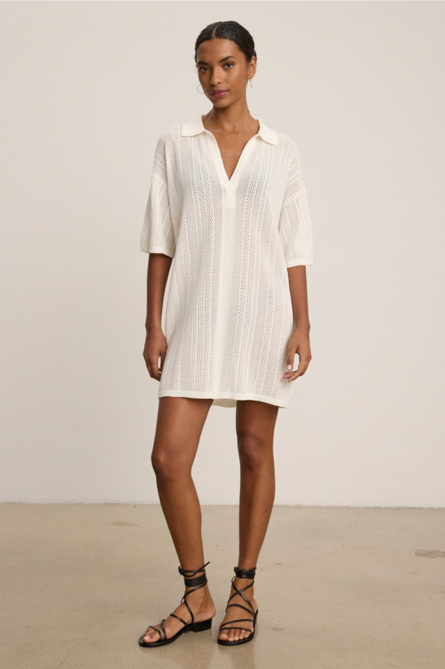 Vemila White Tunic Coverup Dress