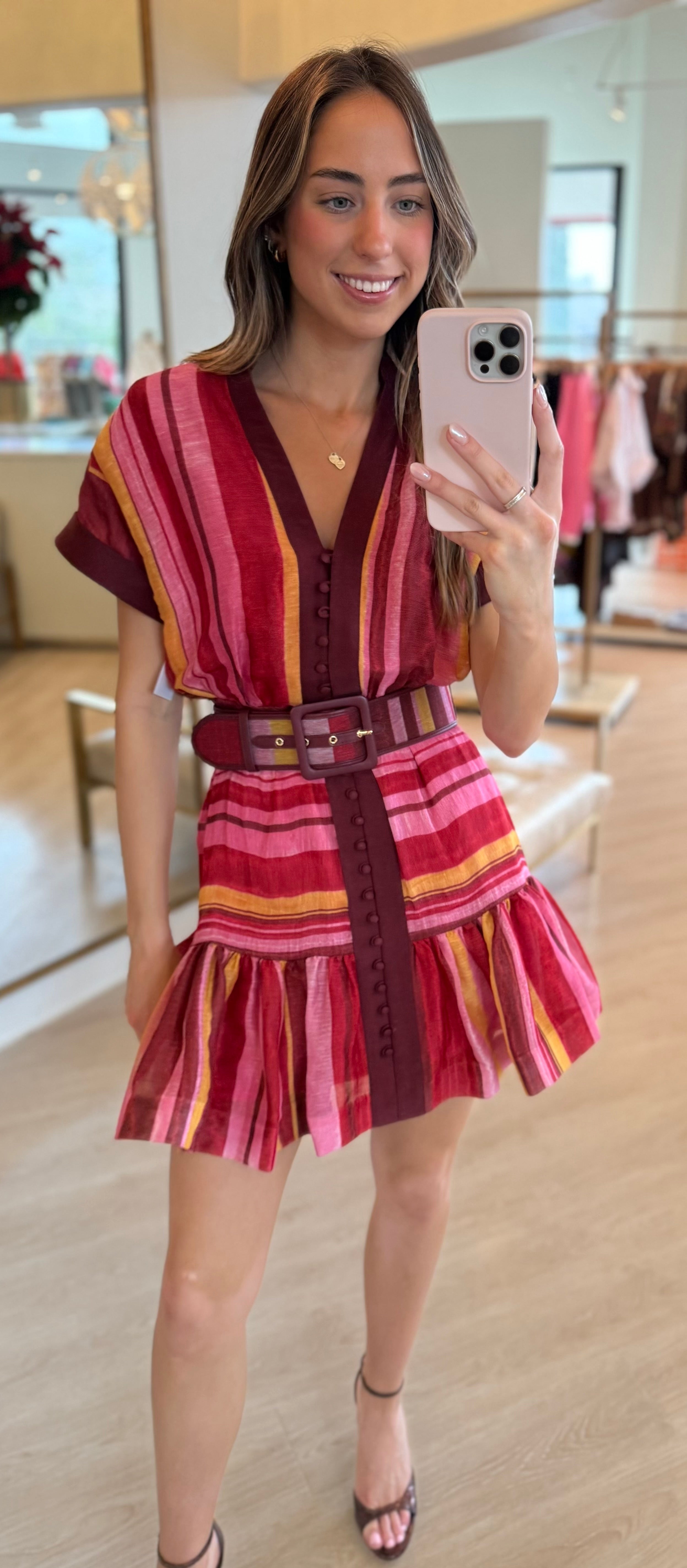 Re1786 Milana Stripe Mini Dress