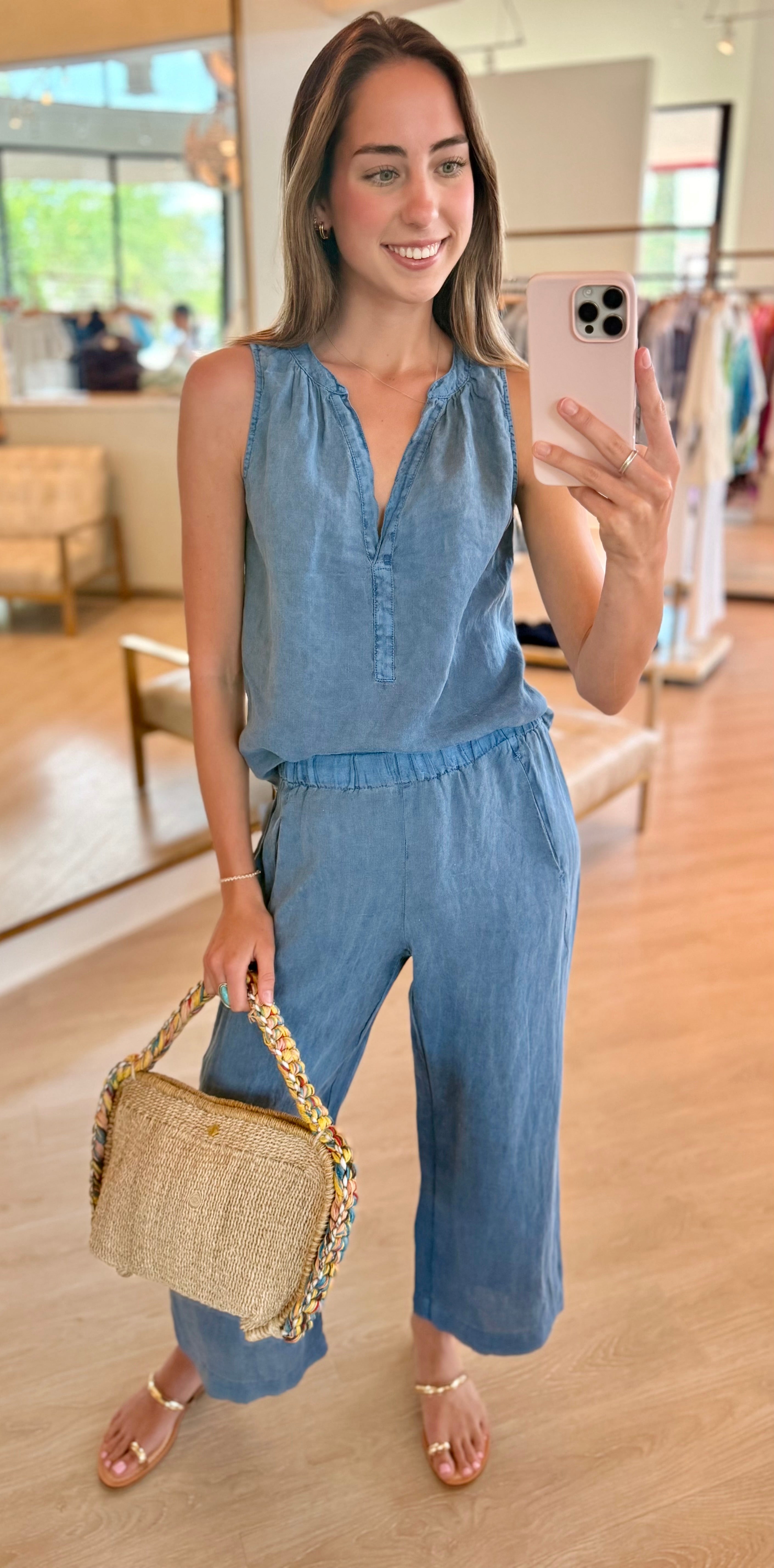 Velola Indigo Pull On Pant