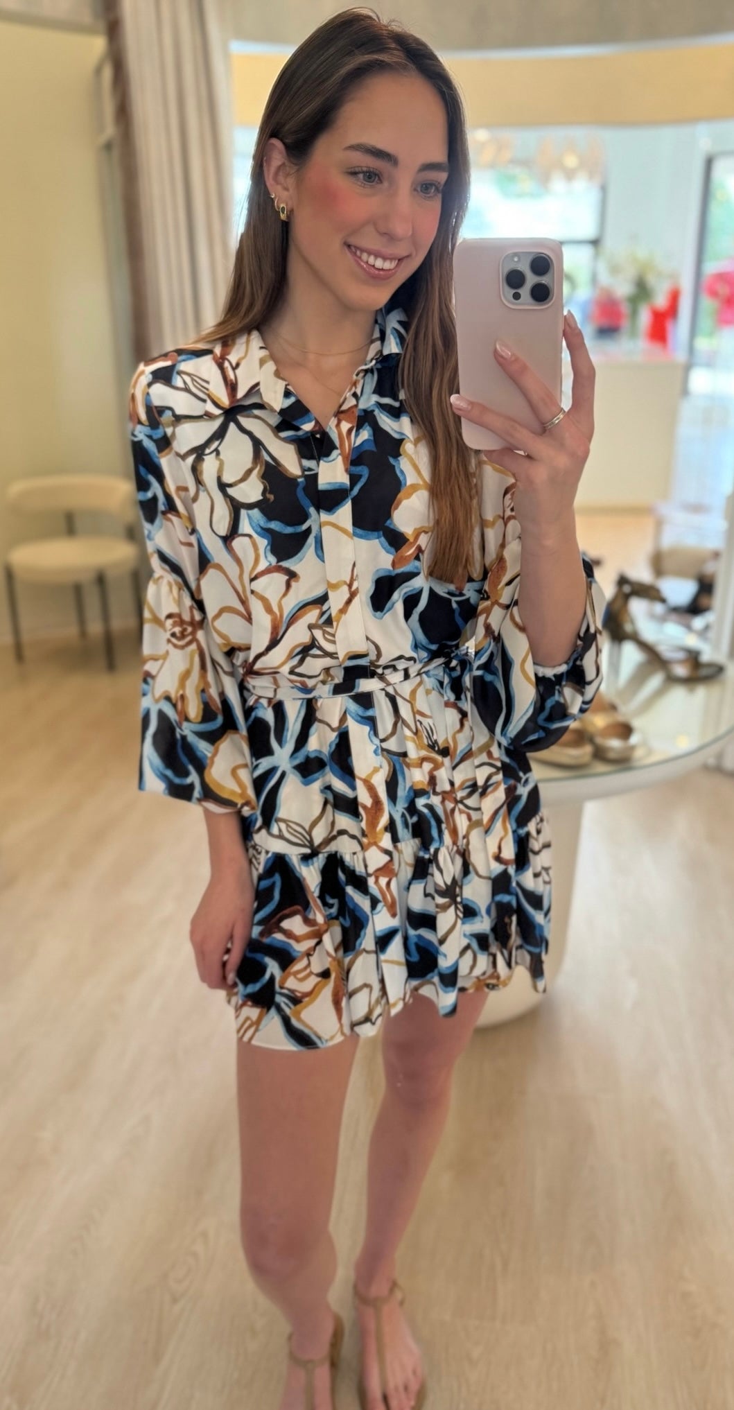 Mi9190 Bold Blooms Crepe Dress