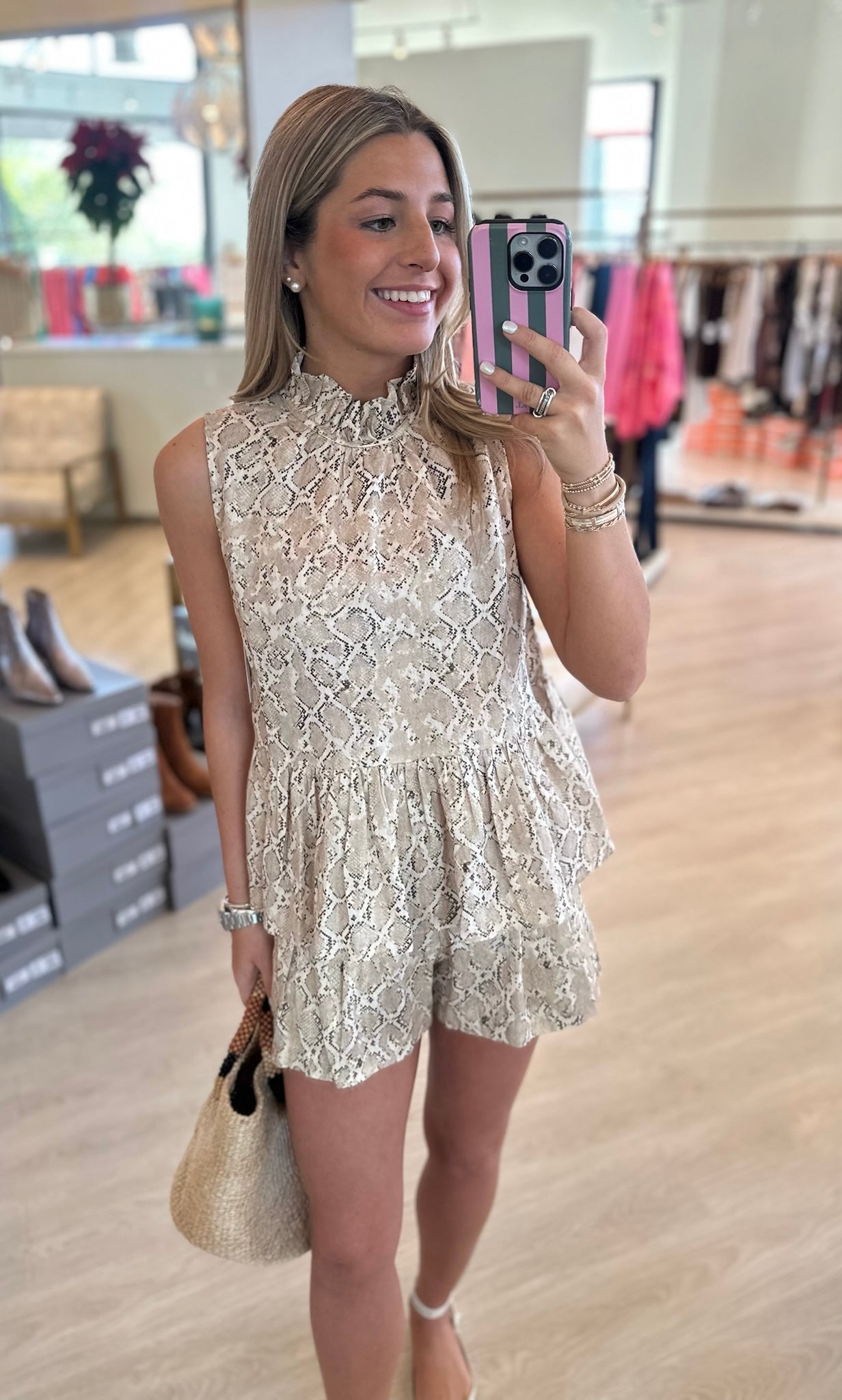 La1846 Metallic Linen Top