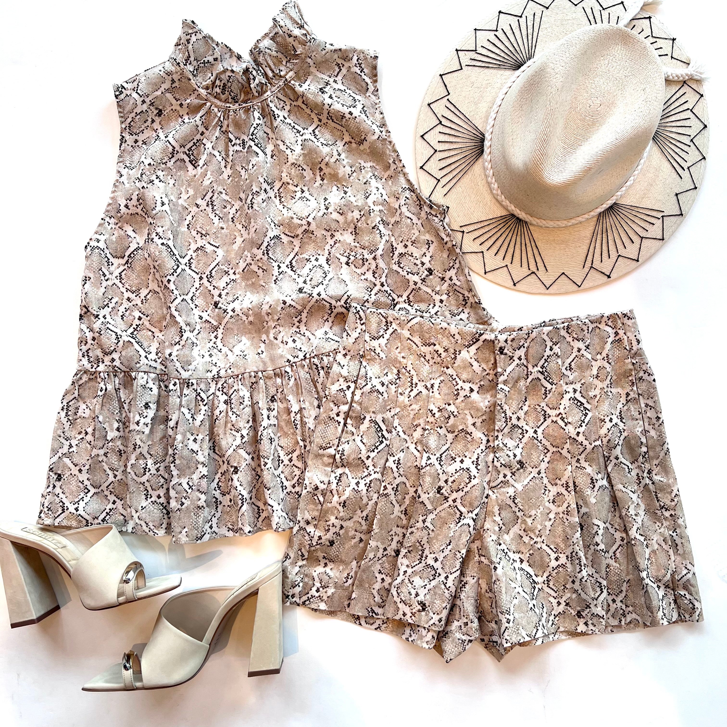 La1846 Metallic Linen Top
