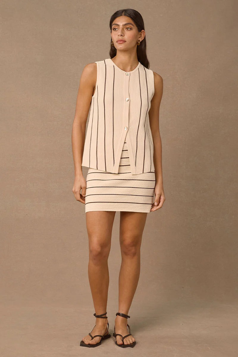 Mo4054 Set - Stripe Knit Set
