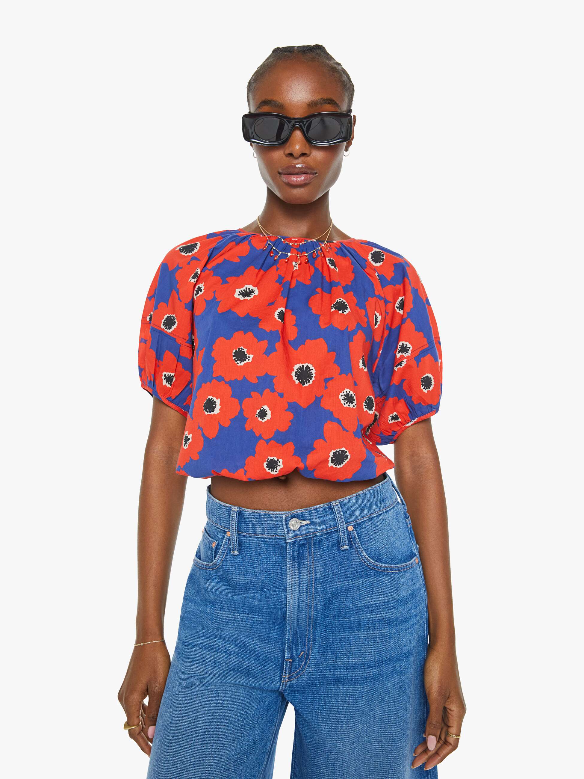 Mo2702 Poppy Tie Back Top