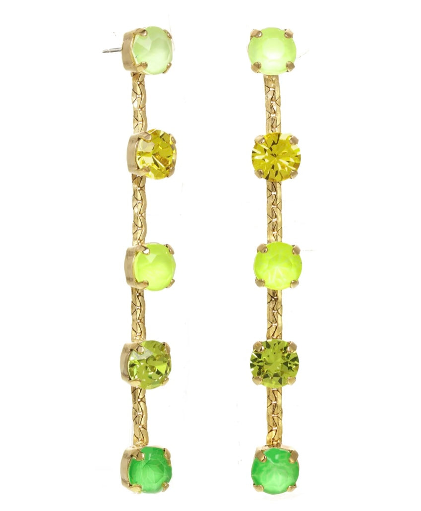 E7031 Crystal Drop Earring - Electric