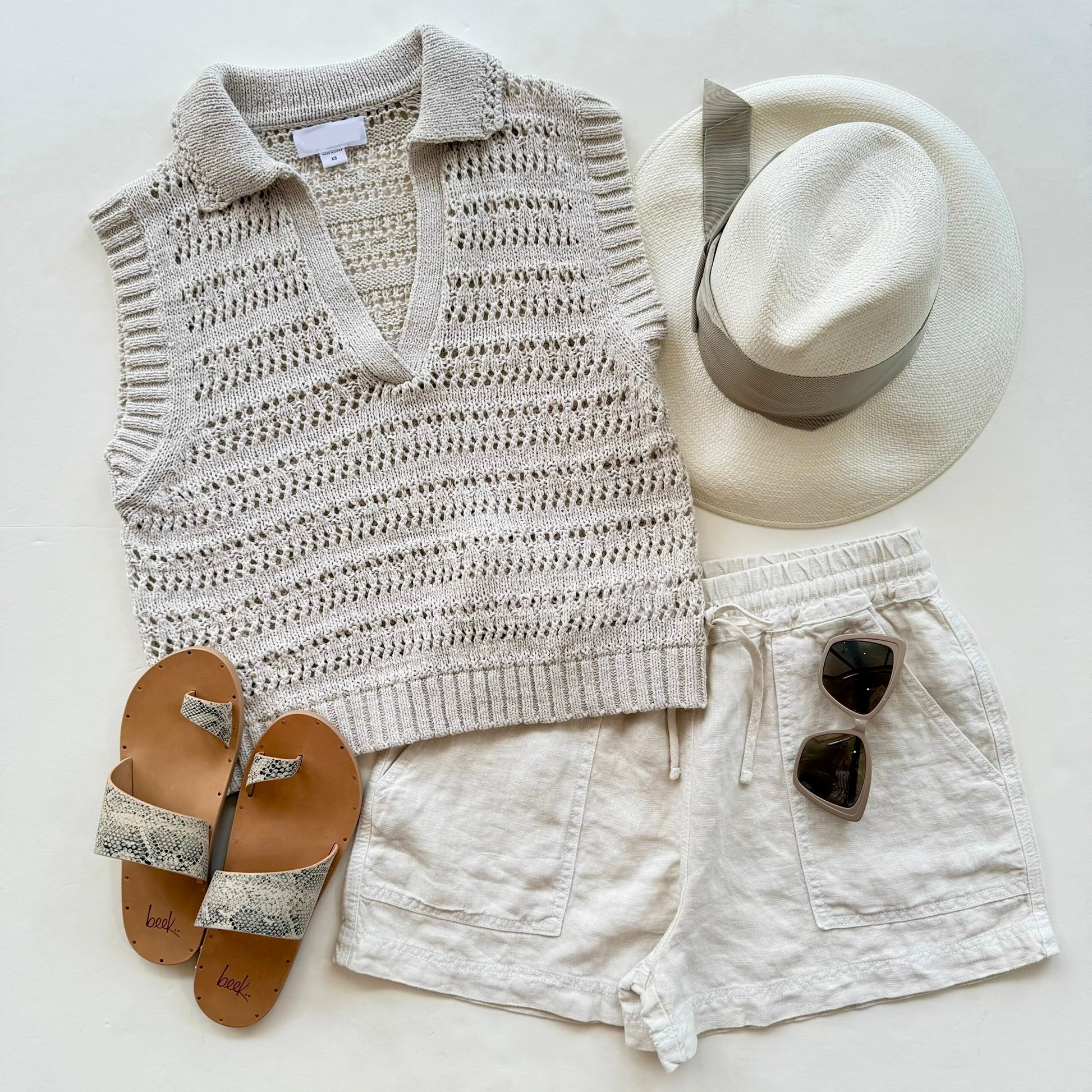 Vesutton Chalk Drawstring Shorts