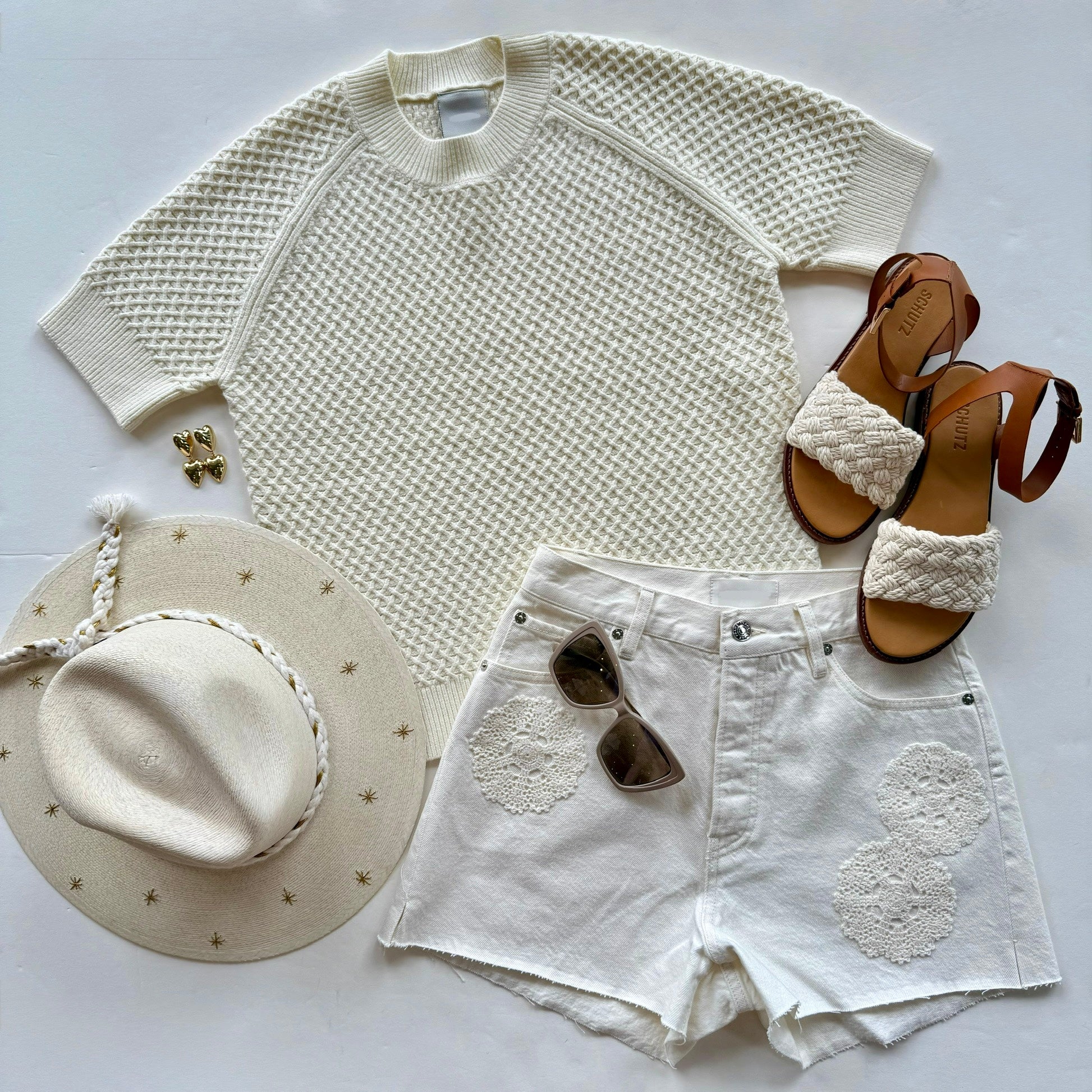 Fr4001 Crochet Dare Short - Cream