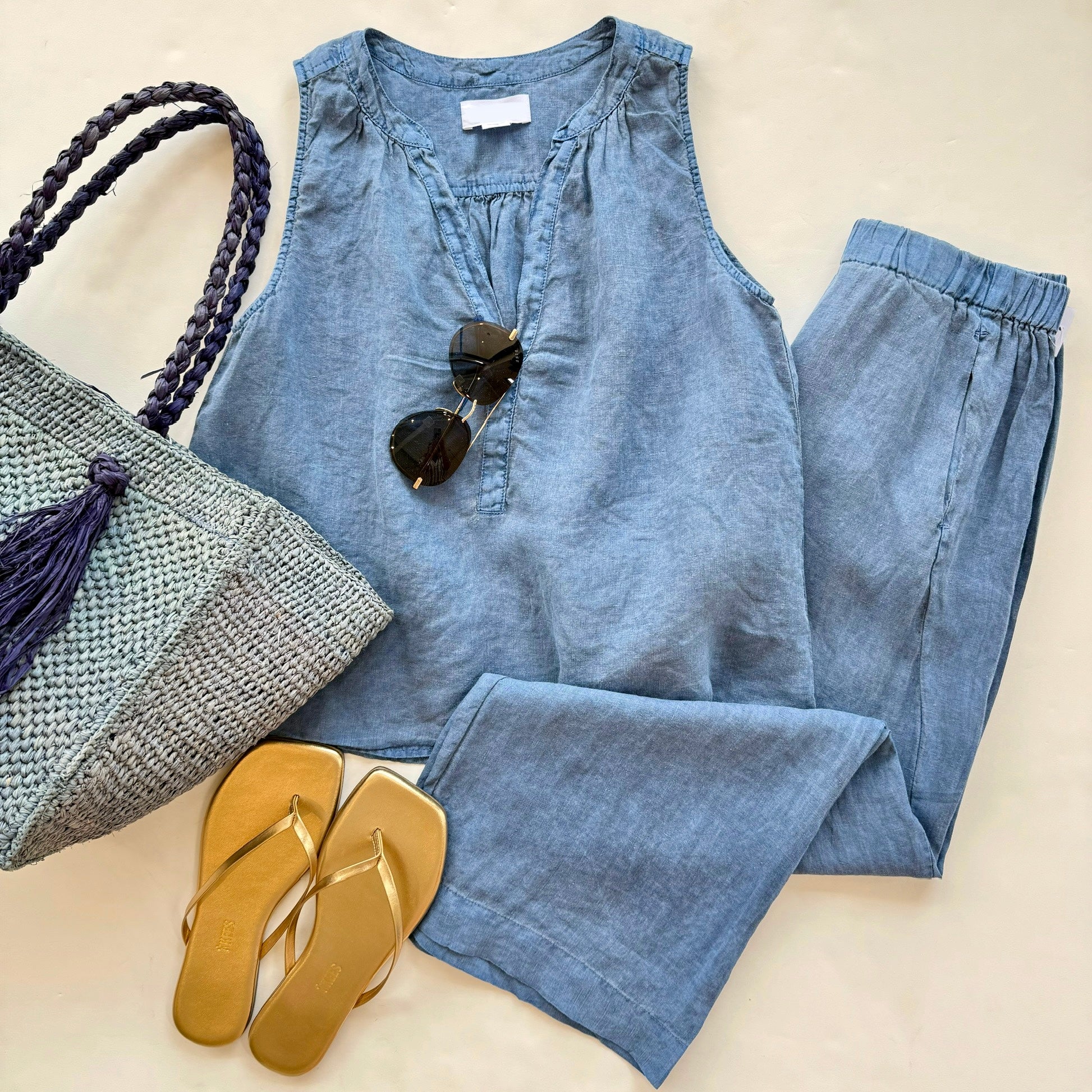 Velola Indigo Pull On Pant