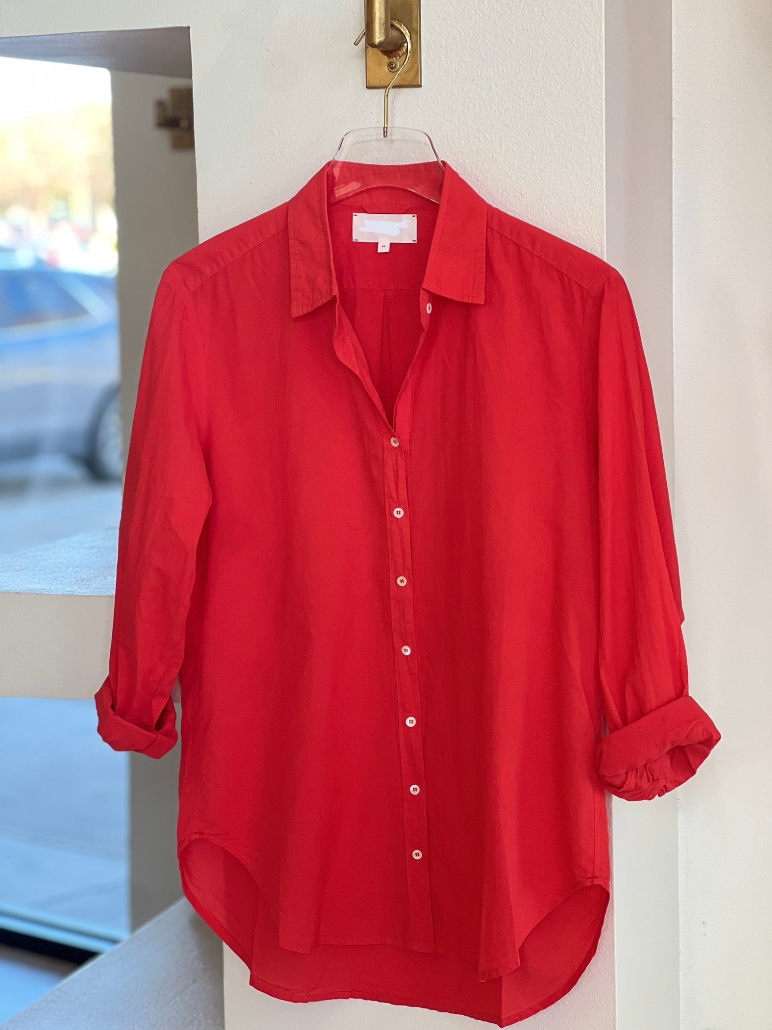 Xix5ctp111 Coral Button Down Top