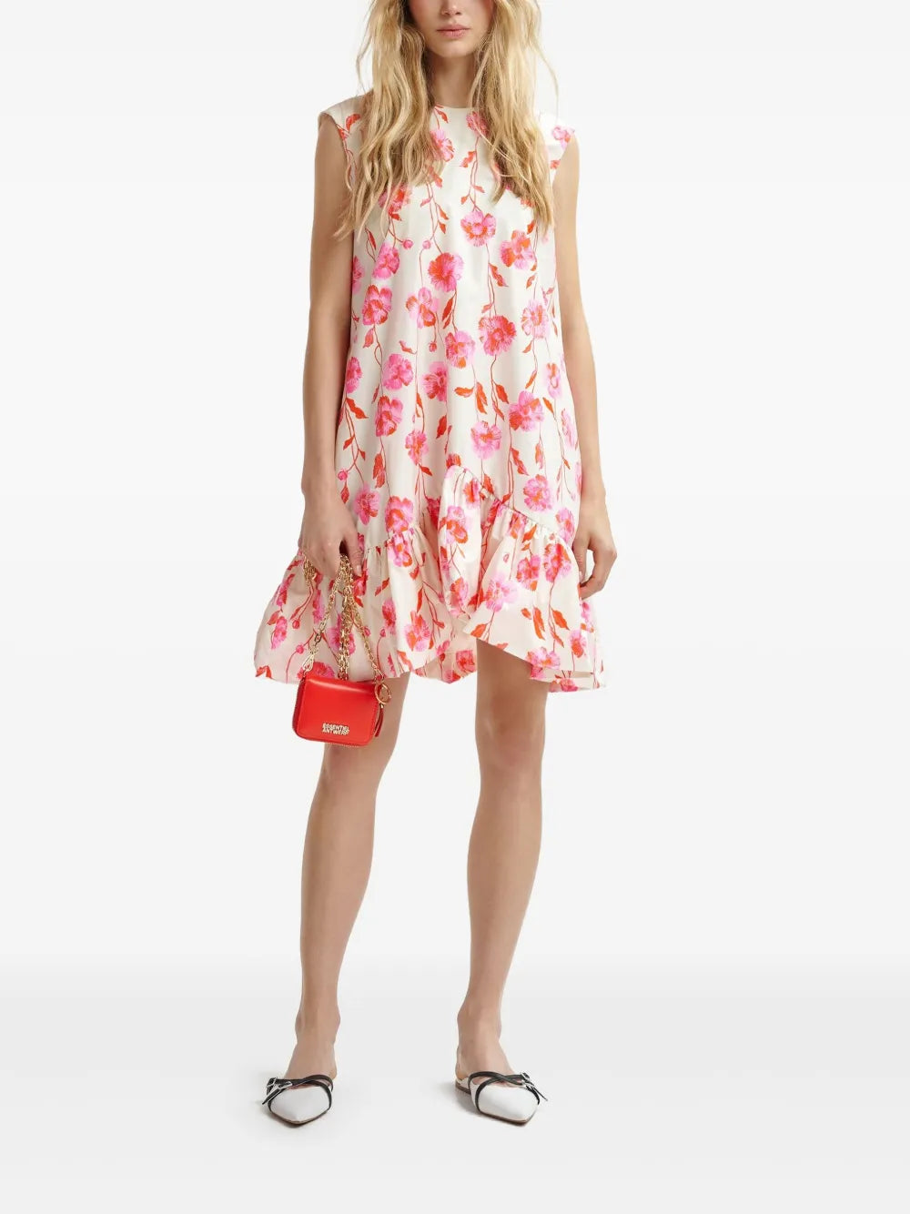 Eshibernate Floral Ruffle Mini Dress