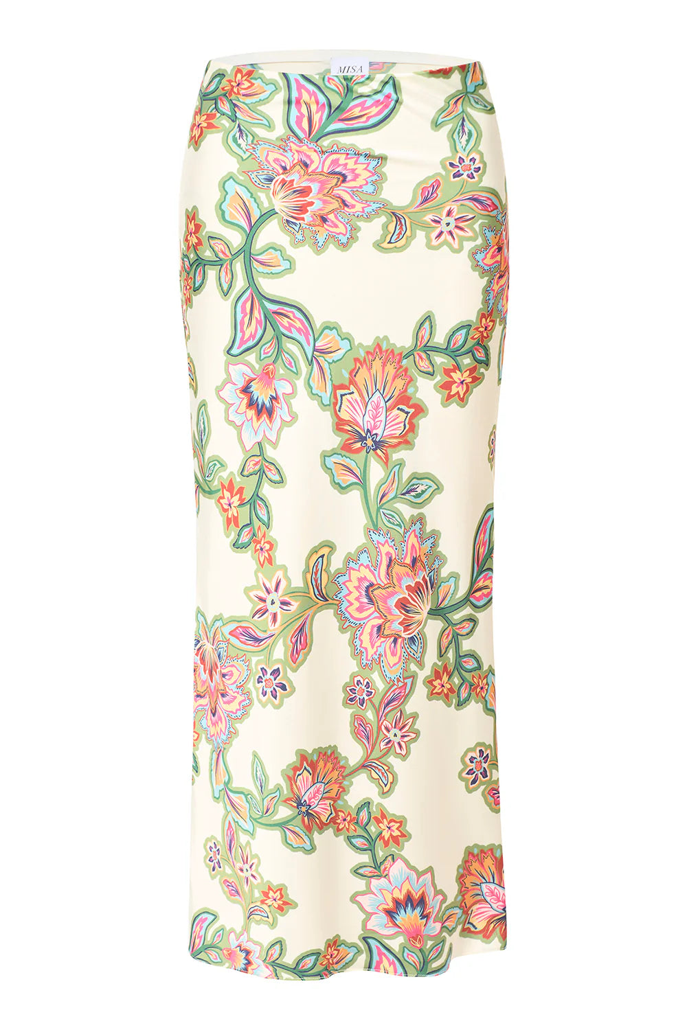 Mi92168 Lattice Floral Midi Skirt
