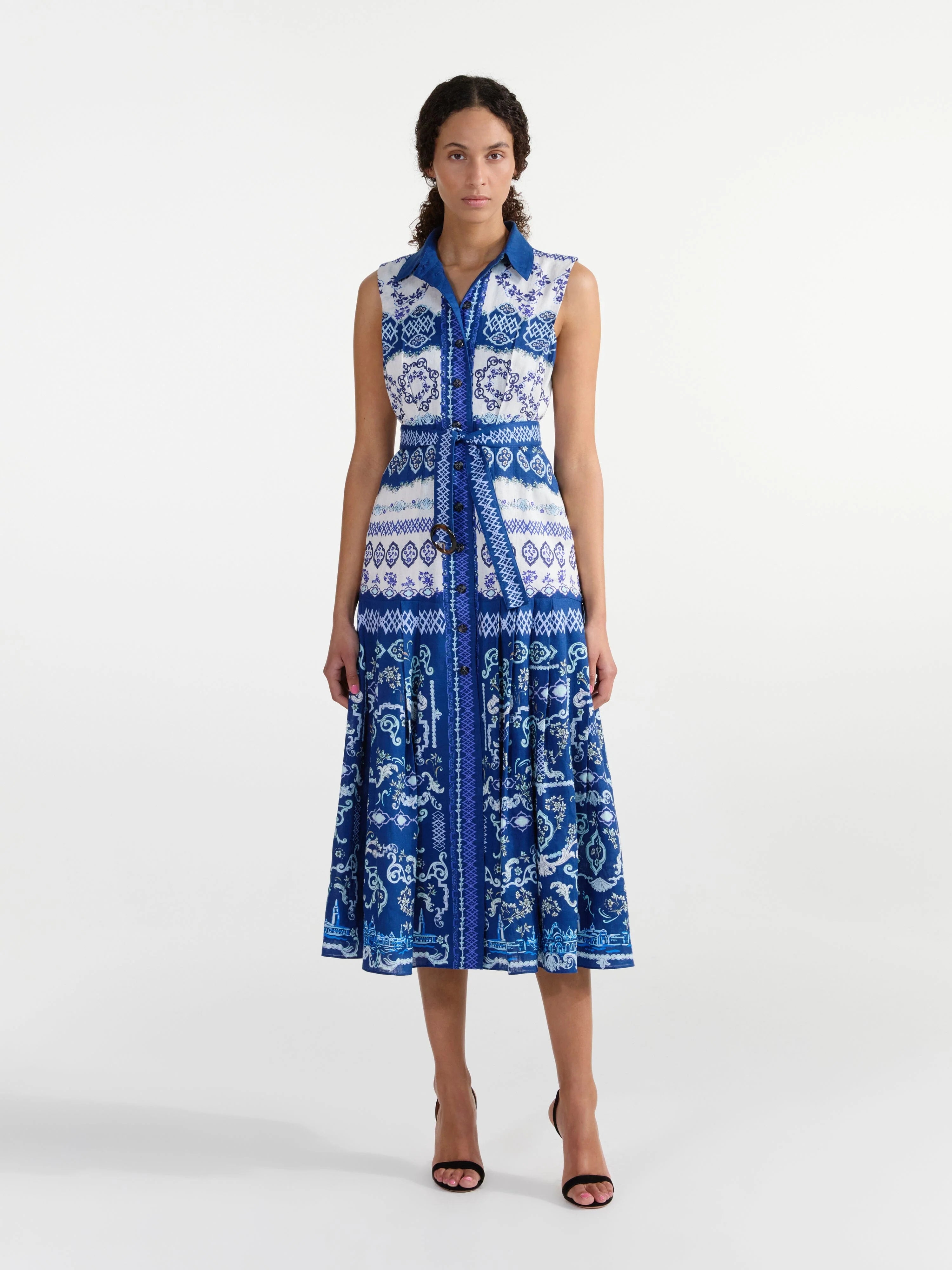 Sa11130 Riviera Linen Midi Dress