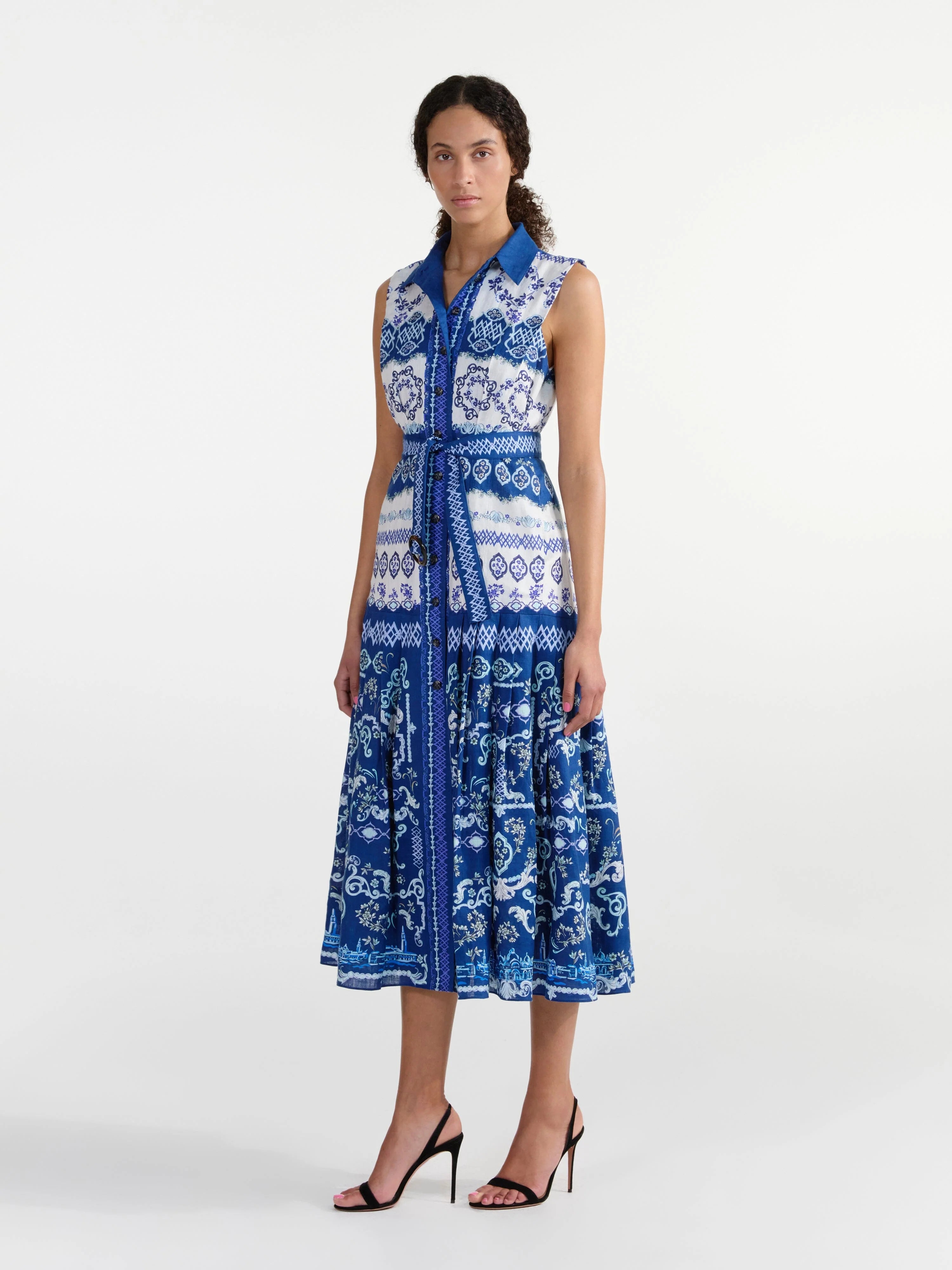 Sa11130 Riviera Linen Midi Dress