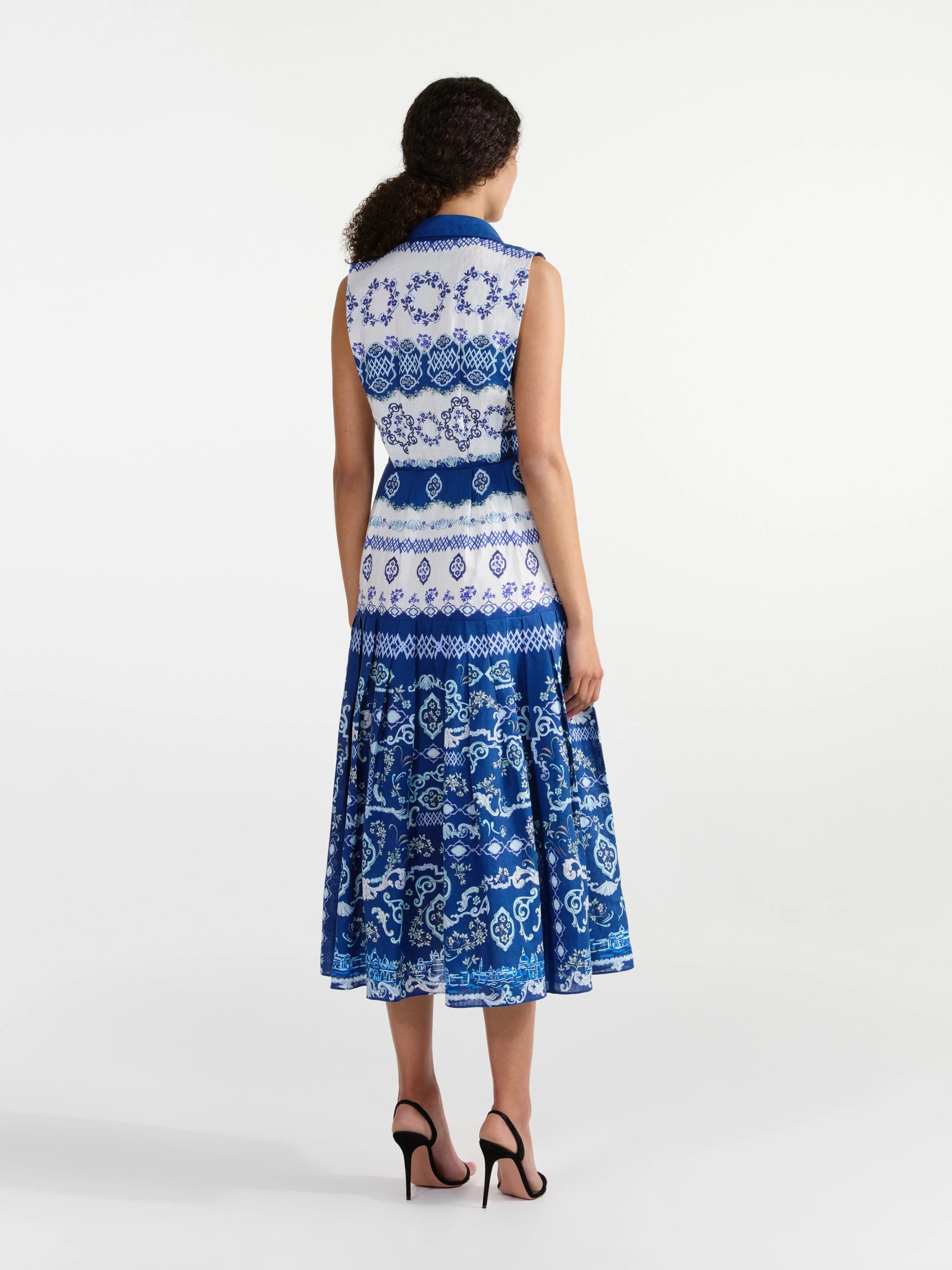 Sa11130 Riviera Linen Midi Dress