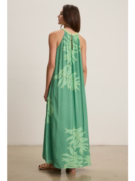 Veodessa Palm Print Maxi Dress