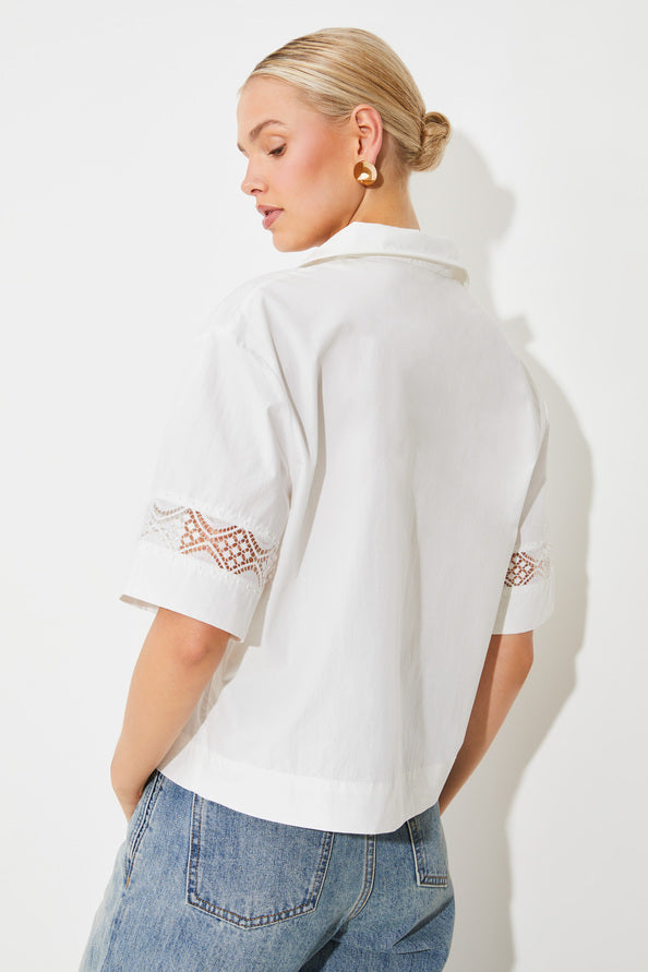 Su7134 Embroidered Sleeve Top