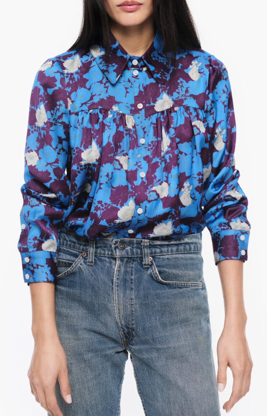 Sm24040 Smythe Lapis Floral Blouse