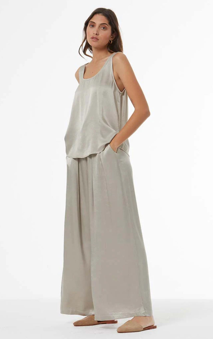 Yf2435 Gray Wide Leg Pant