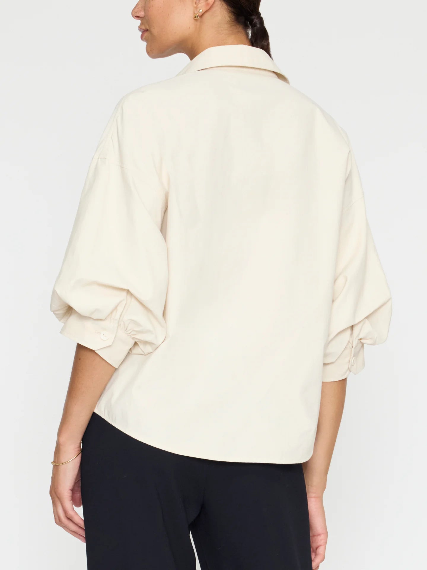 Brjcp4219 Bone Poplin Top