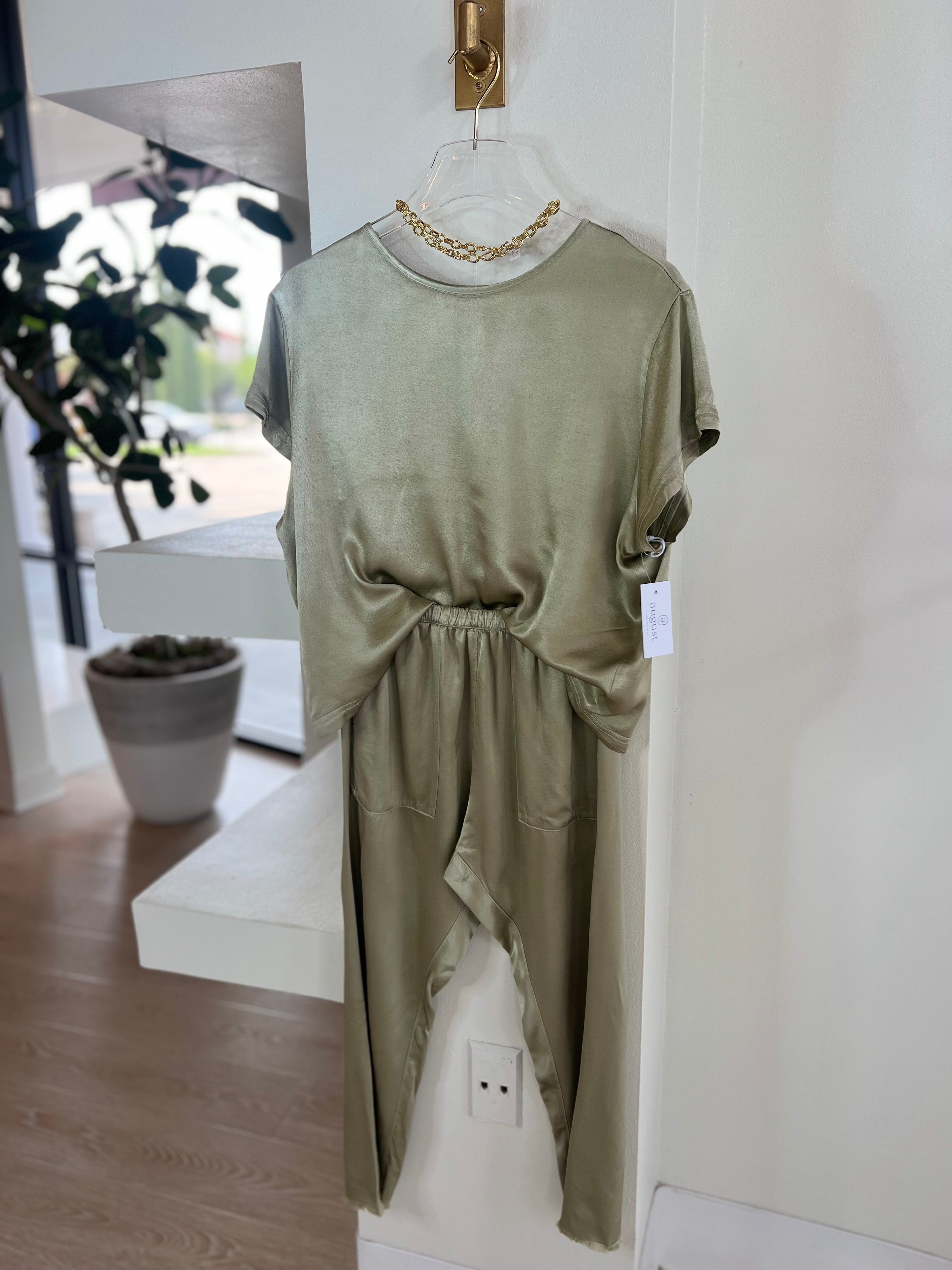 Ph2053 Celadon Satin Pant