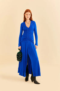 Fa315988 Bright Blue Midi Dress