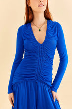 Load image into Gallery viewer, Fa315988 Bright Blue Midi Dress
