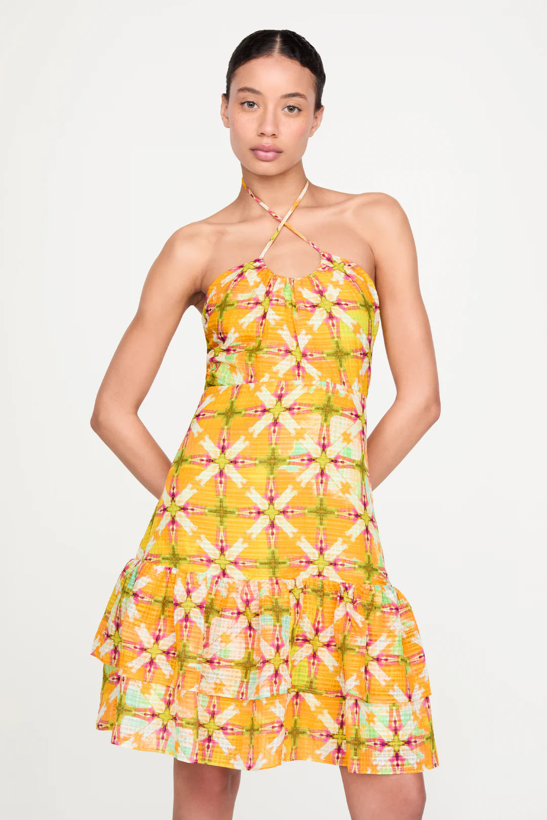 Ma2a15 Marie Oliver Papaya Halter Dress