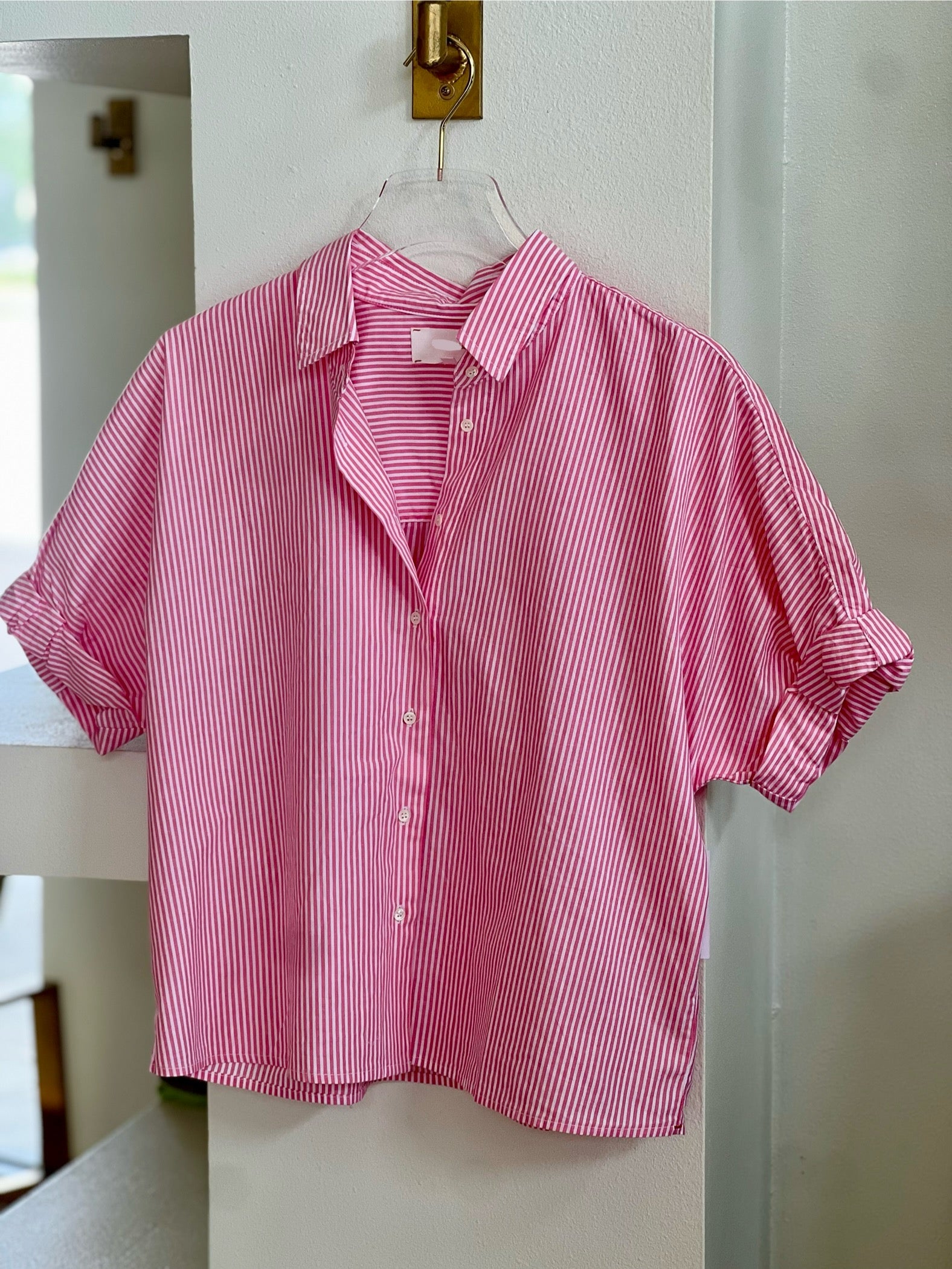 Xix5am003 Pink Stripe Top