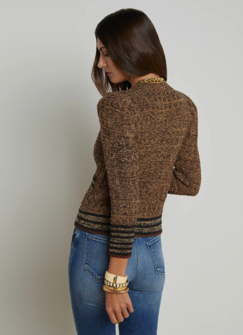 La8912 Waffle Stitch Cardi