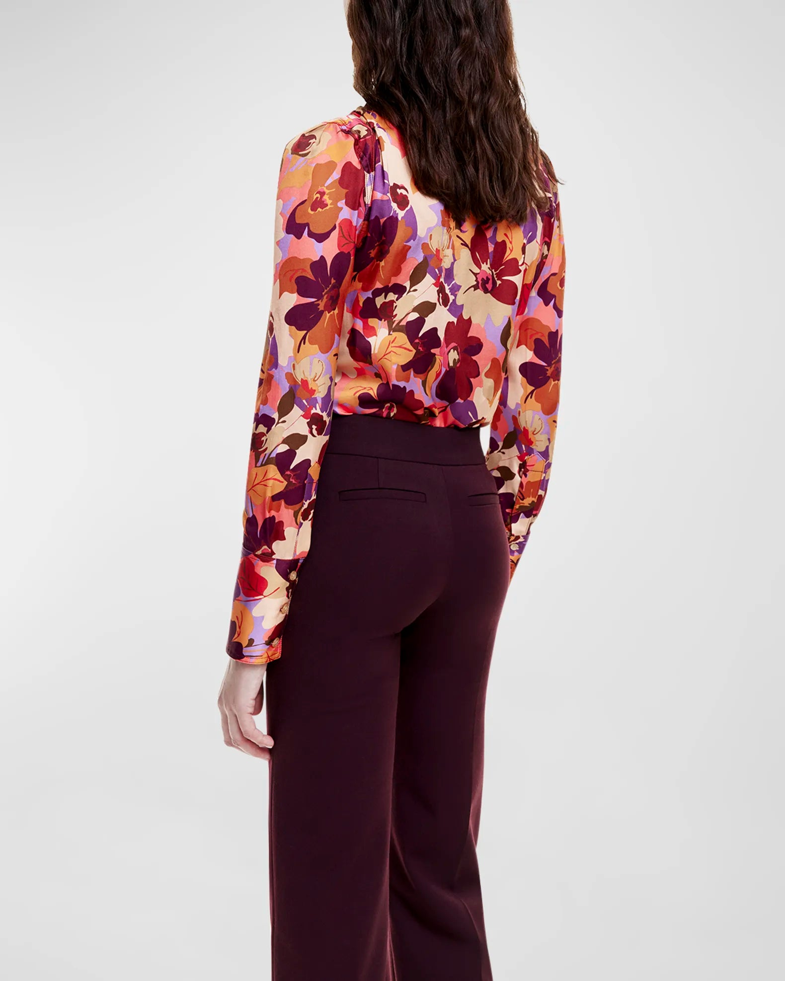 Sm24060 Smythe Garnet Floral Top