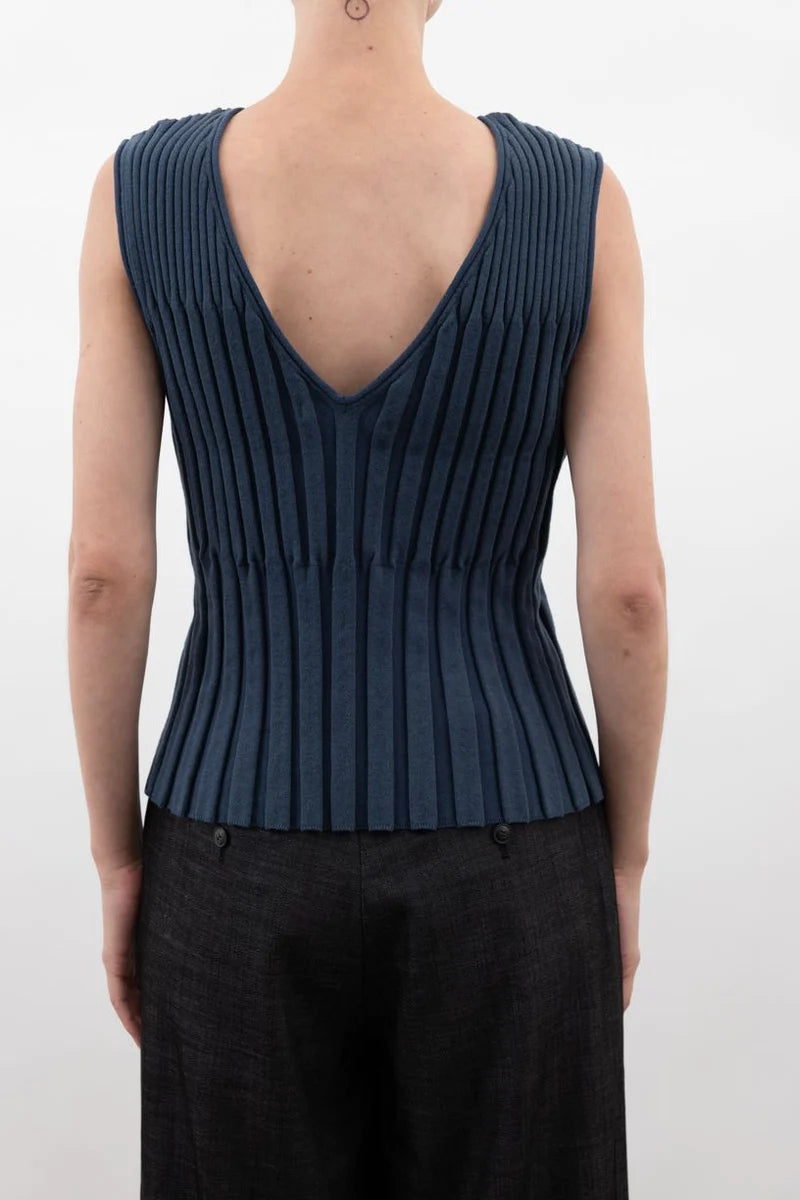 Elwaltina Elaine Kim Indigo Reversible Tank