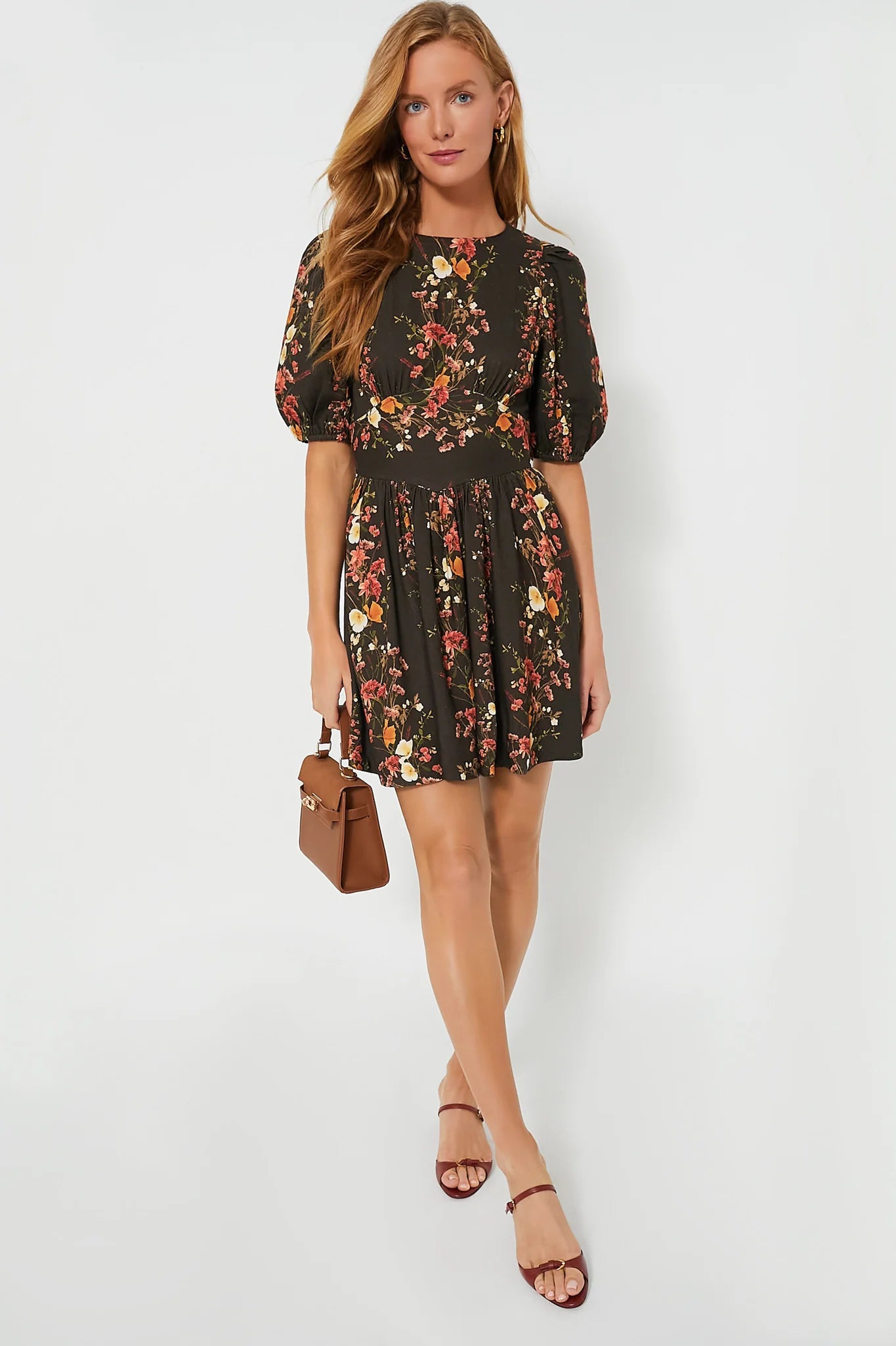 Sa1106 Garden Floral Mini Dress