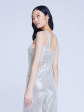 Load image into Gallery viewer, La5736 L’Agence Silver Sequin Tank
