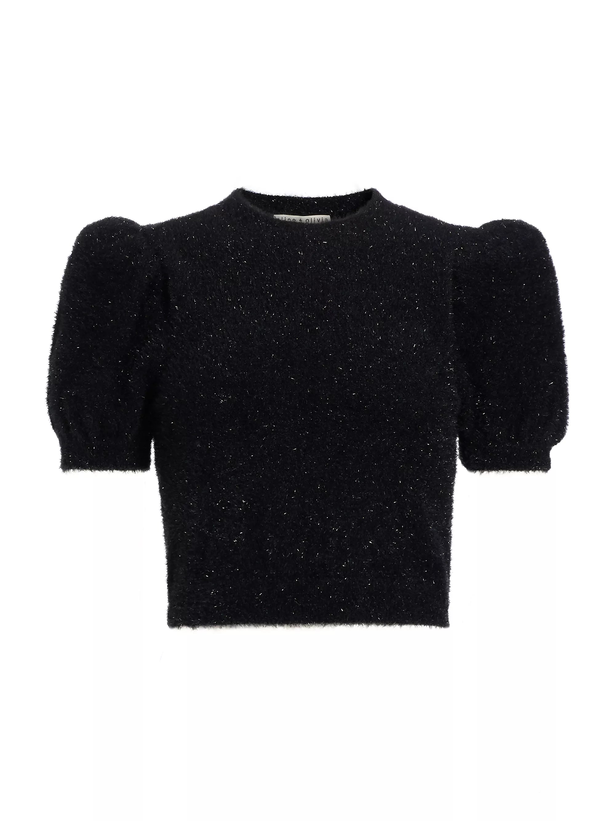 Alciara Metallic Puff Sleeve Sweater