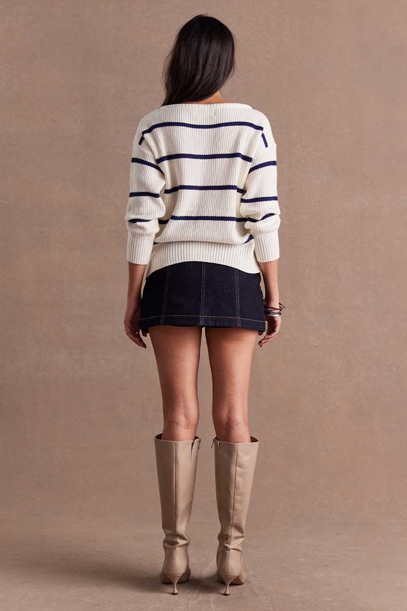 So005 Sovere Ink Striped Sweater