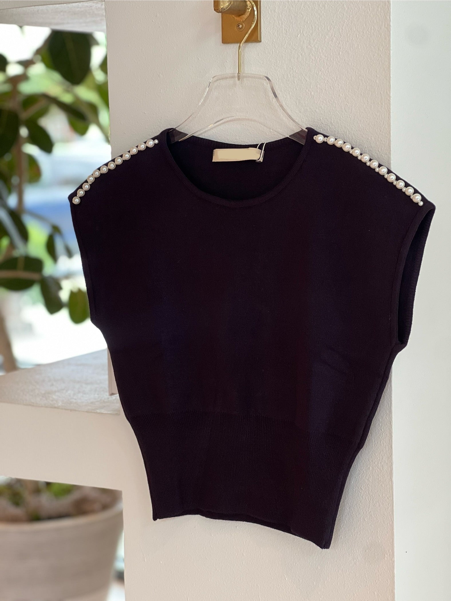 Pa4669 Black Pearl Top