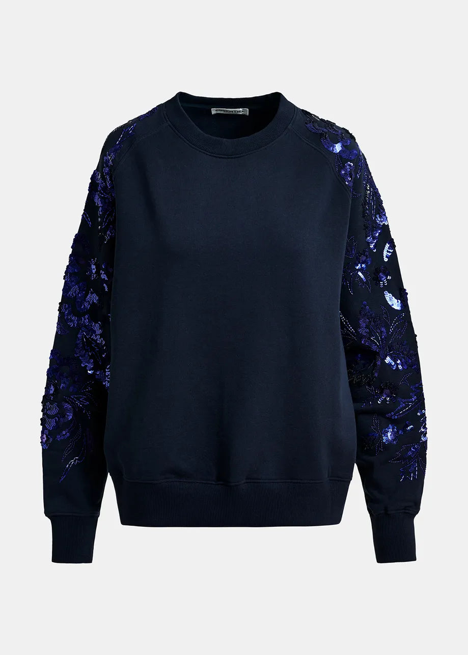 Esguepe Navy Sequin Sweatshirt