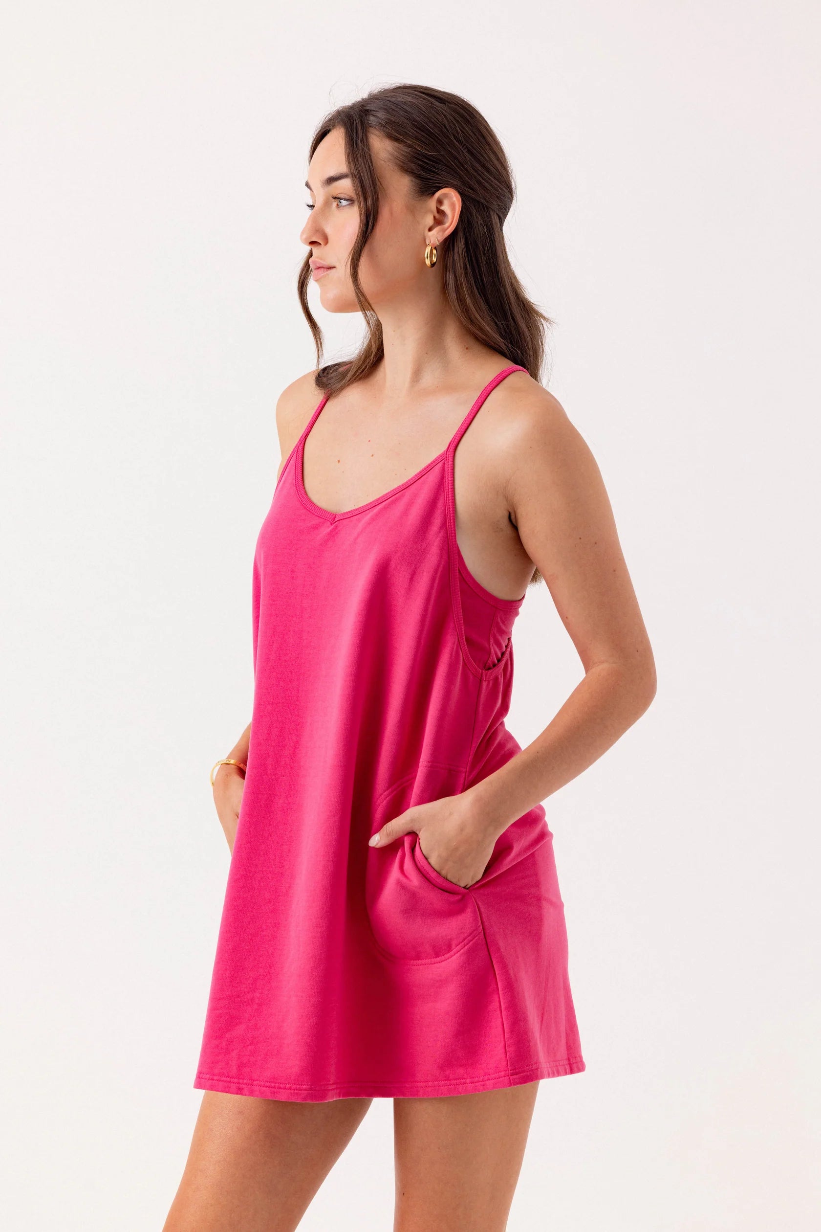 Su048 Pink Romper Dress